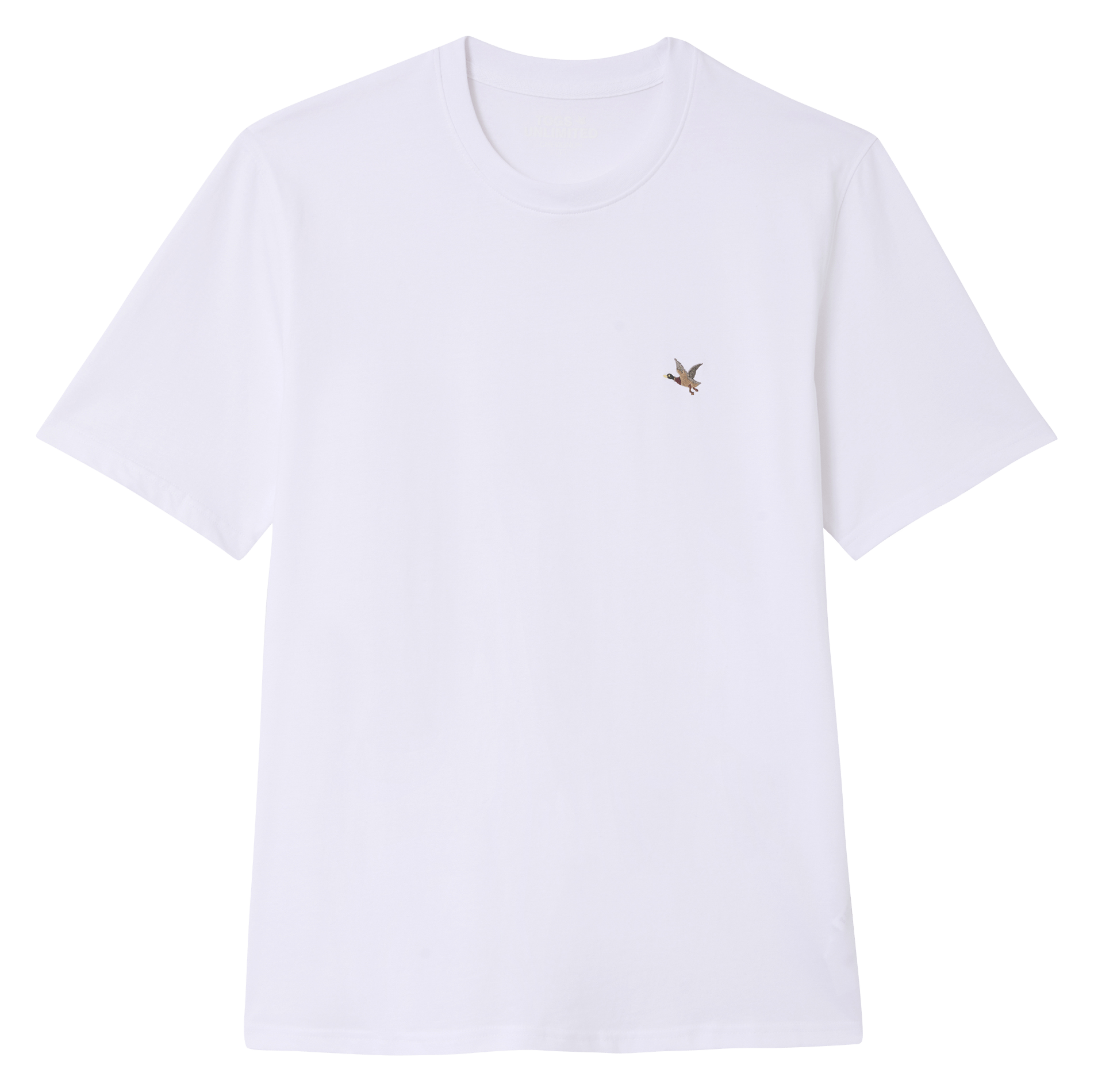 Tee-shirt droit col rond uni à logo brodé CHEVIGNON