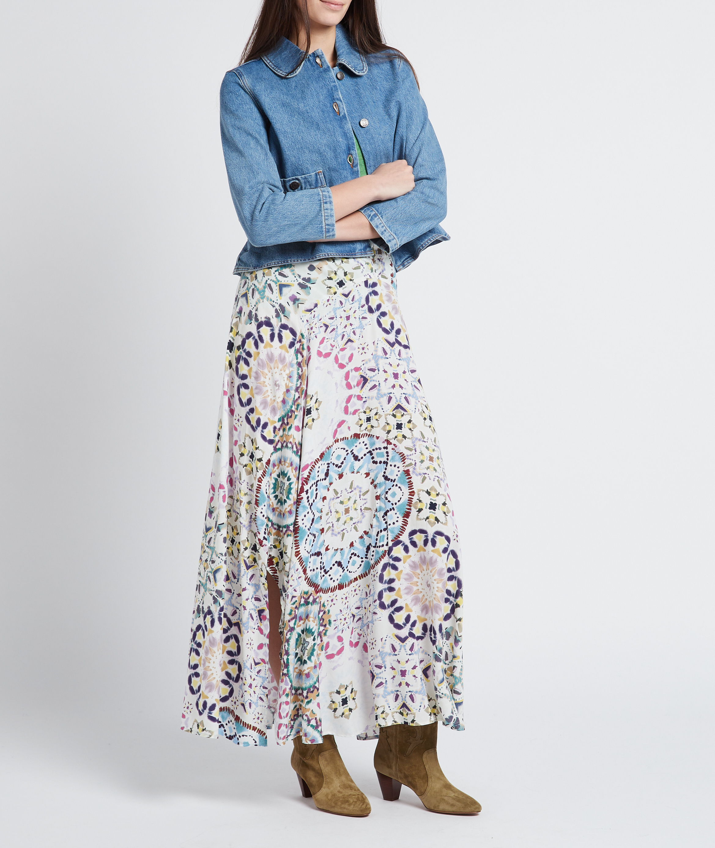 Veste courte en denim délavé BA&SH Bleu