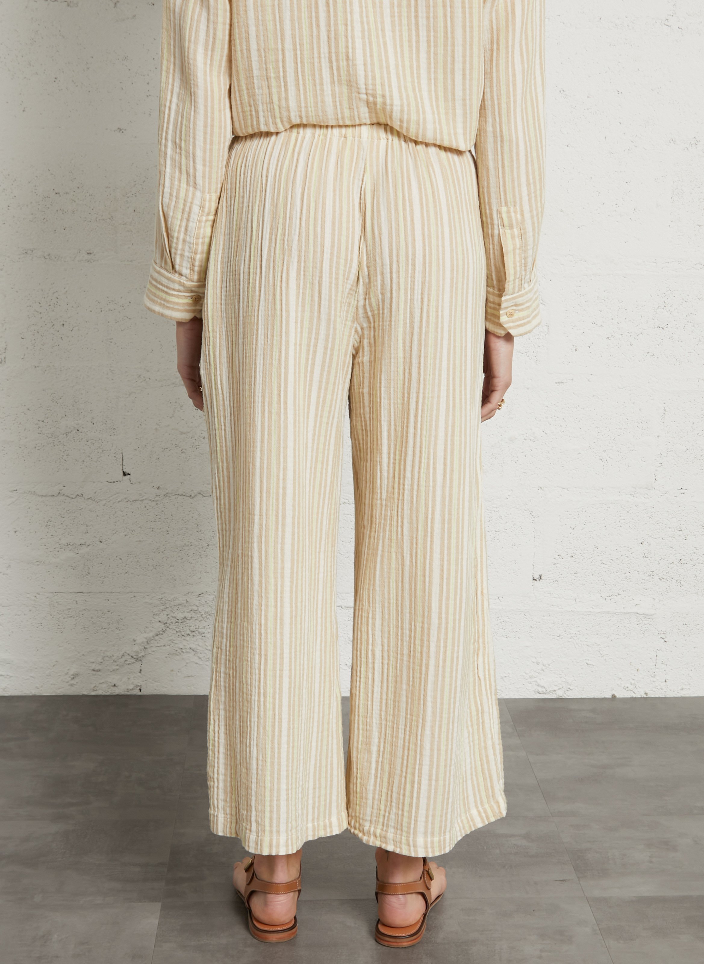 Rechte broek met strepen  MASSCOB Beige