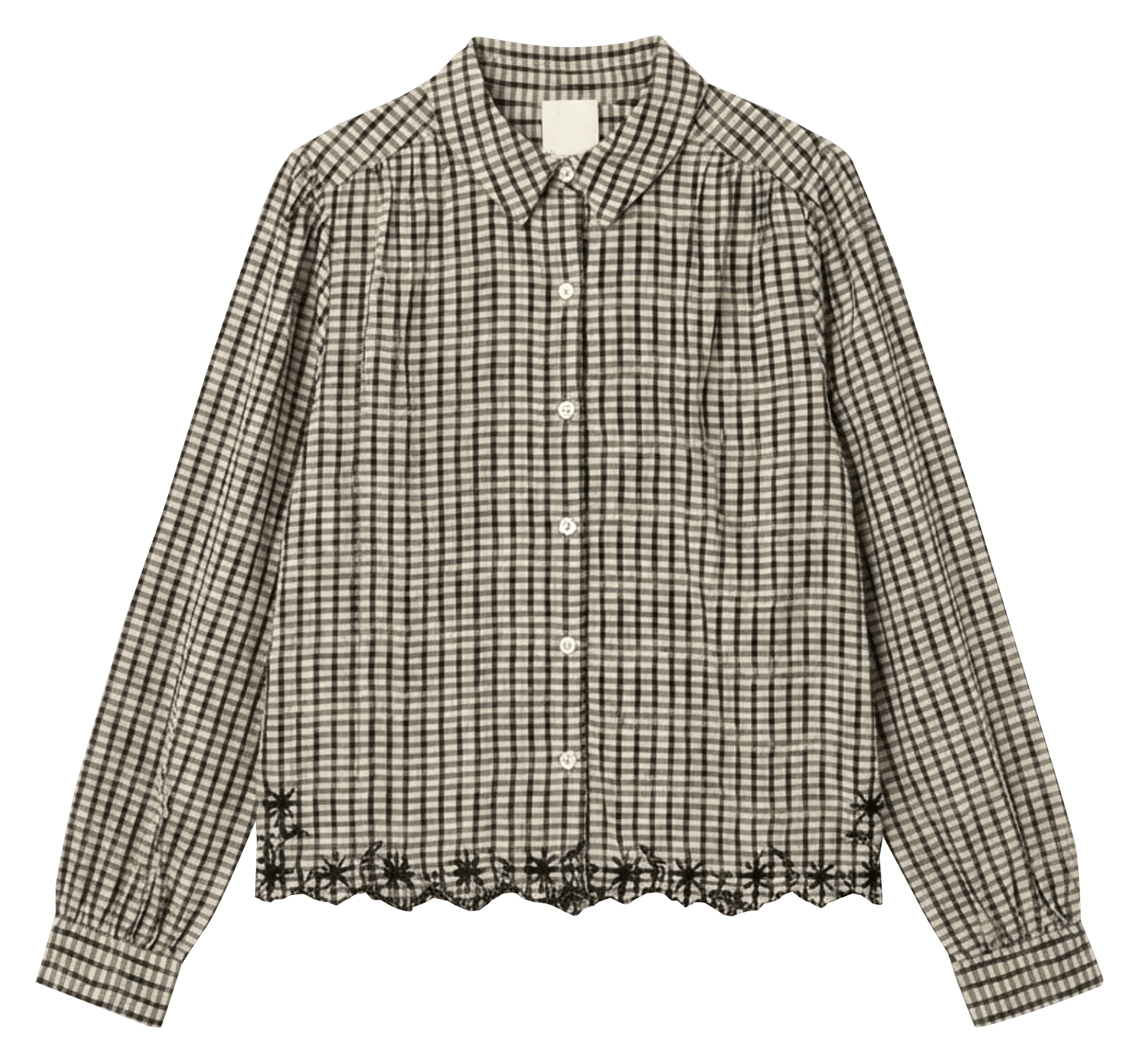 Chemise col classique en coton INDI & COLD Noir