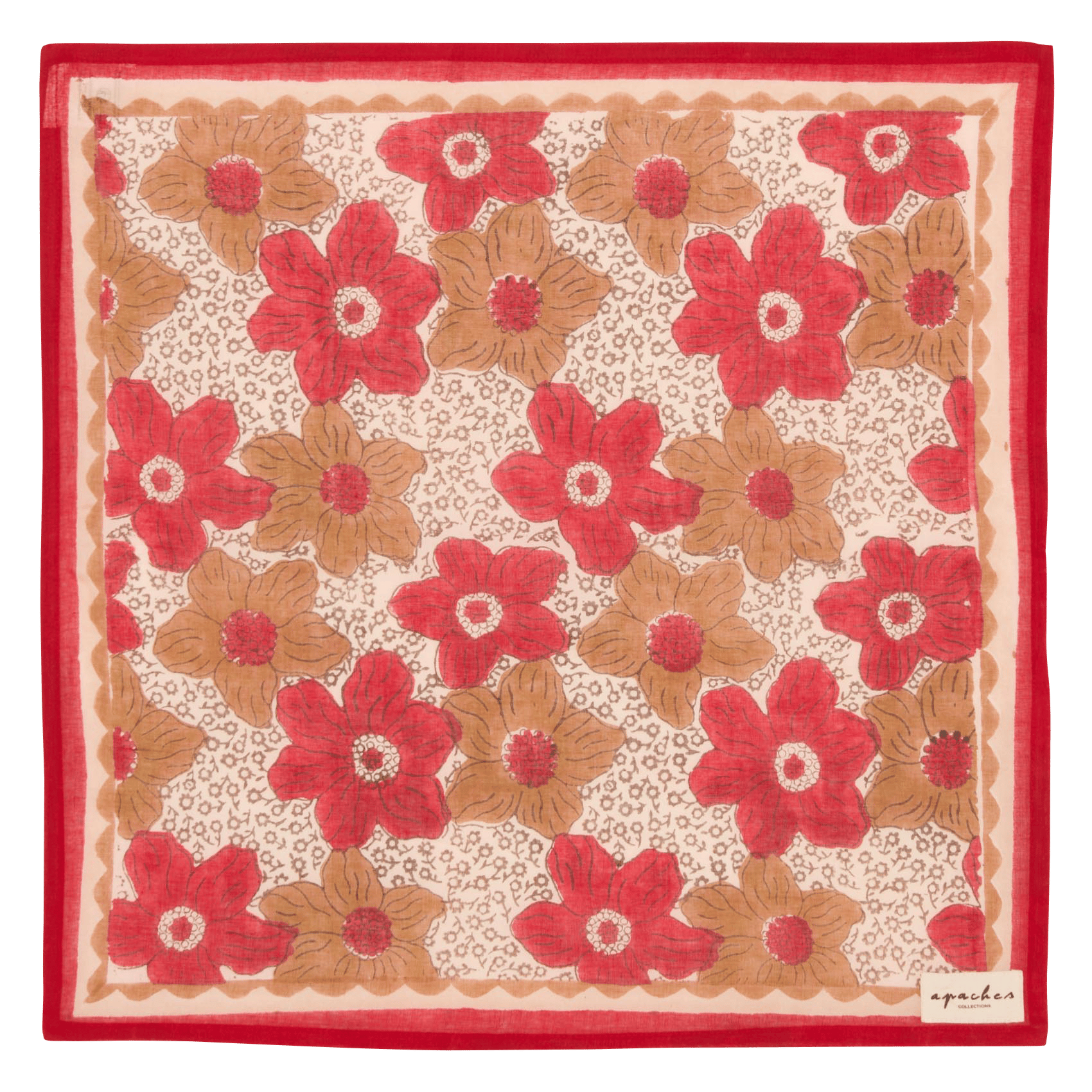 Baumwolltuch mit Print APACHES COLLECTIONS Rot