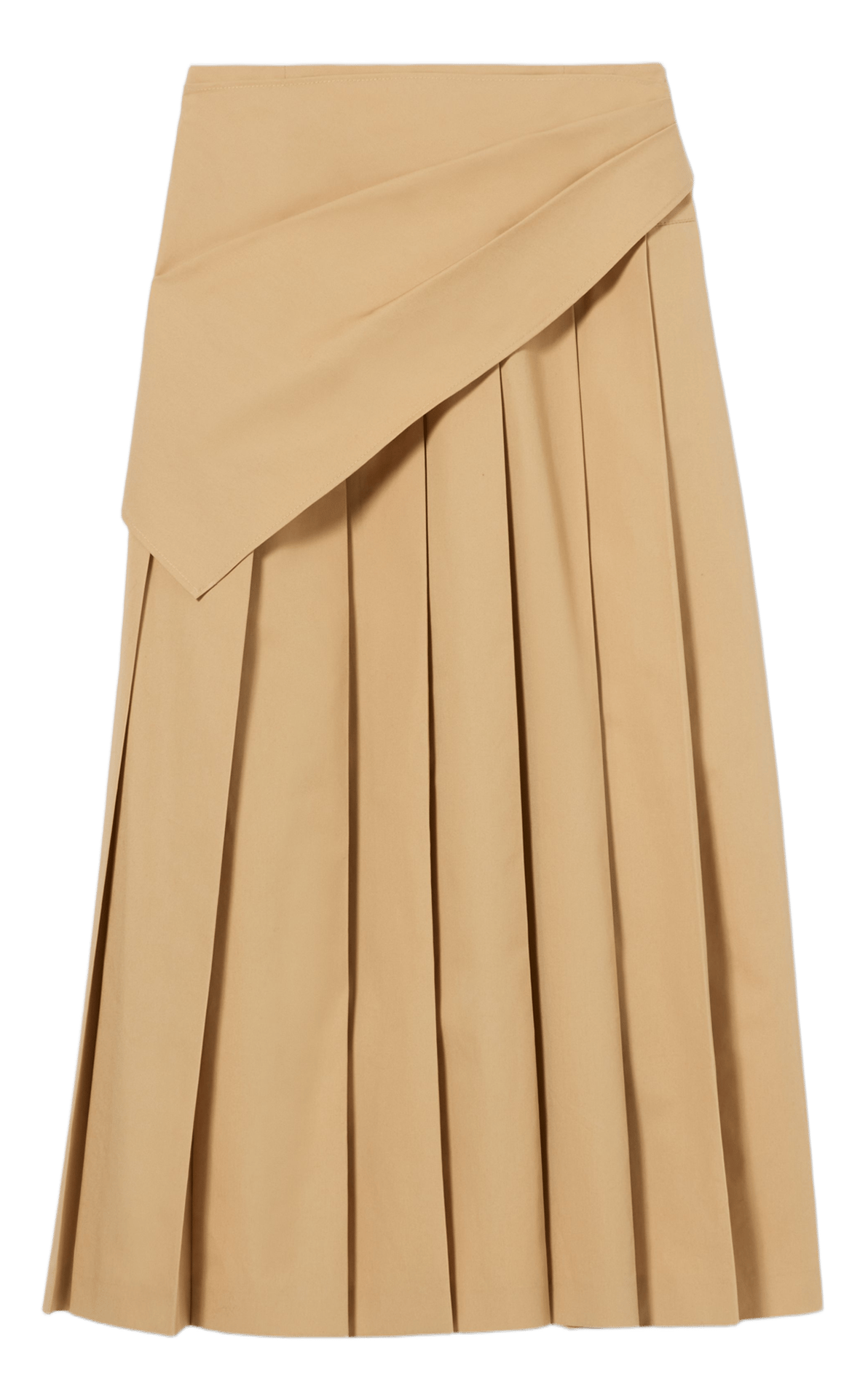 Halflange gerende rok met plooien CLAUDIE PIERLOT Beige
