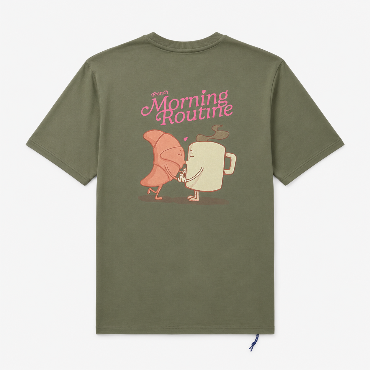 Oversized printed T-shirt Thor SBPlay in military green for a French morning routine. SERGE BLANCO Beige