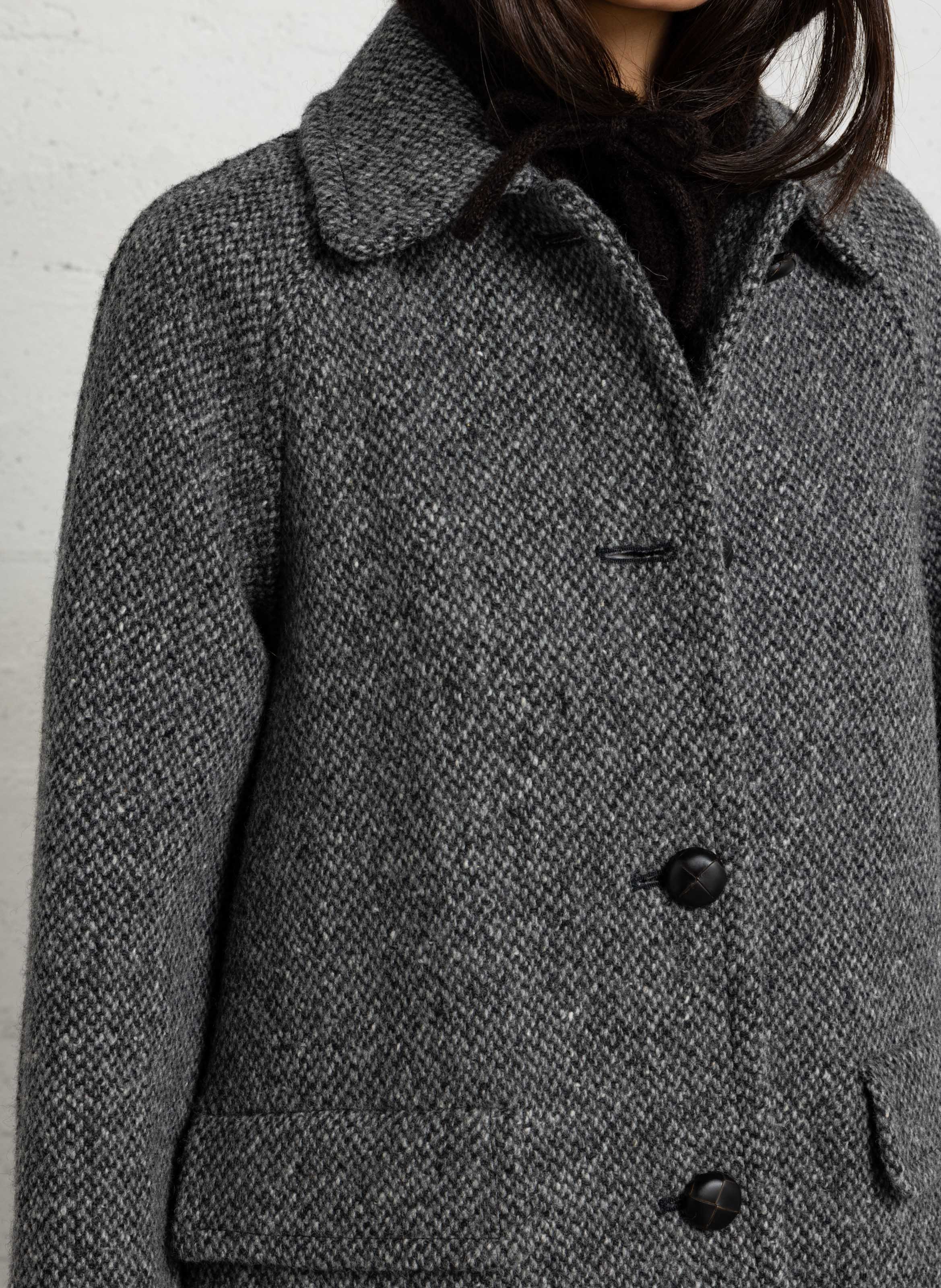 Wollmix-Mantel mit Reverskragen MAX MARA WEEK END Schwarz