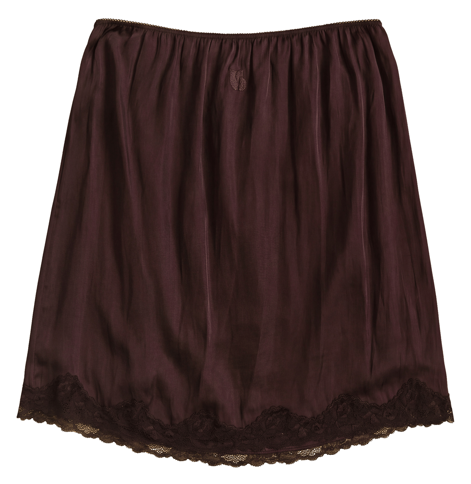 Jupe courte droite unie BA&SH Prune