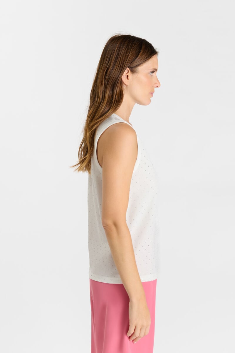 V-neck tank top LE TEMPS DES CERISES White
