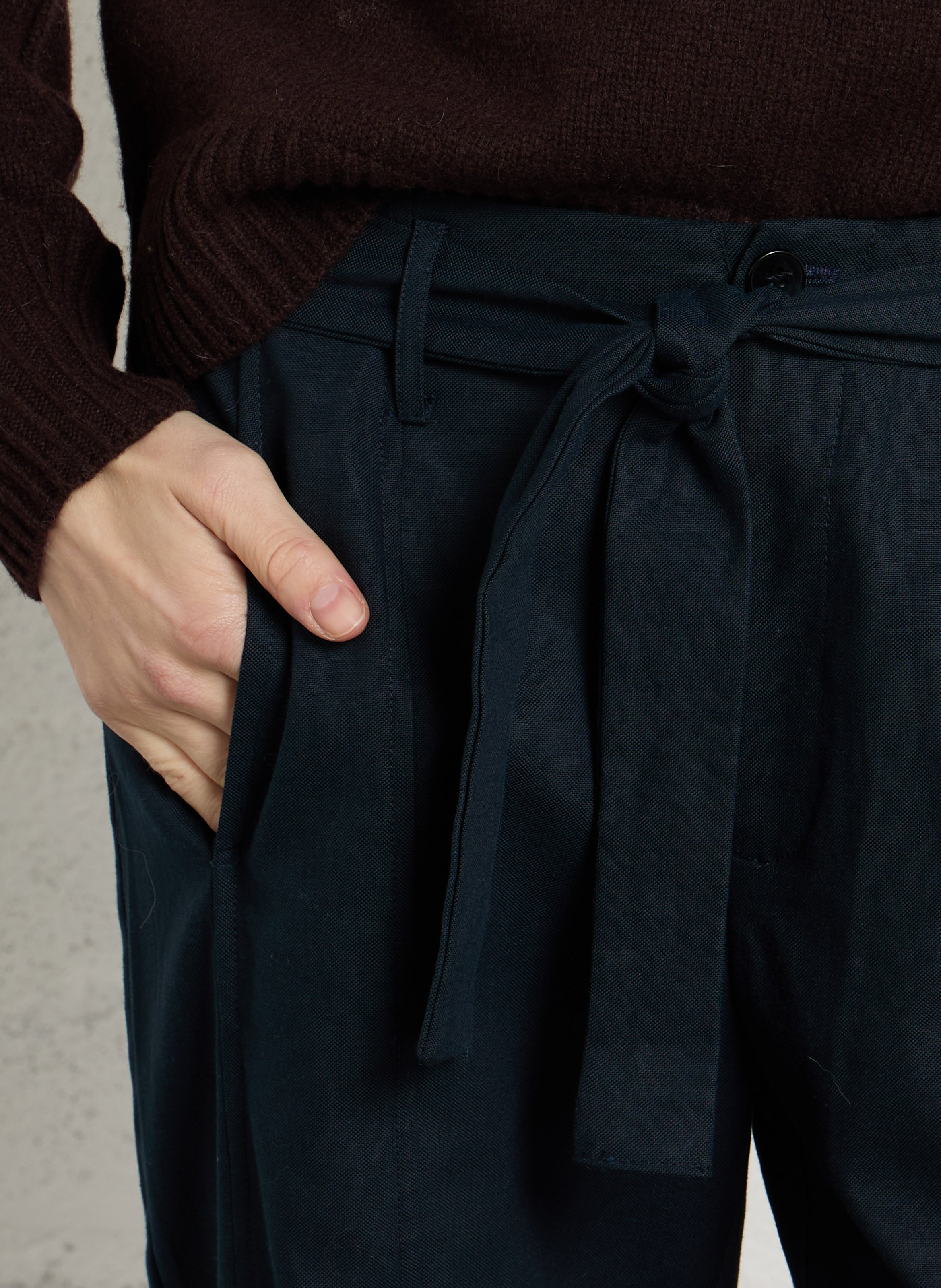 Straight bow trousers SEE U SOON Blue