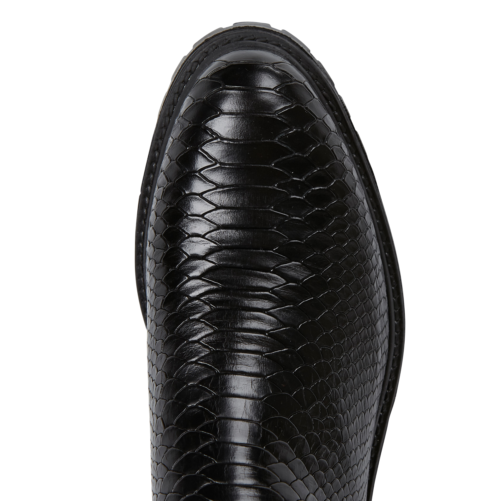 Leren enkellaarzen met slangenprint JONAK Zwart