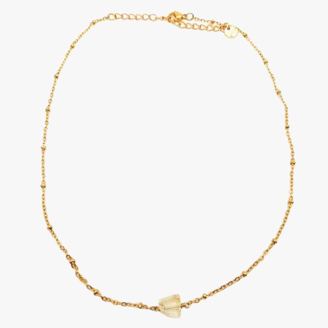 Citrine necklace GINANDGER Yellow