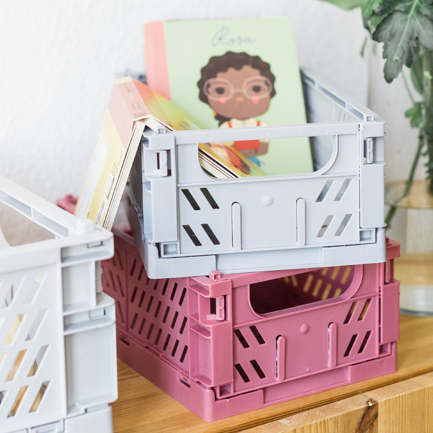 Storage boxes, set of 3 KINDSGUT Pink