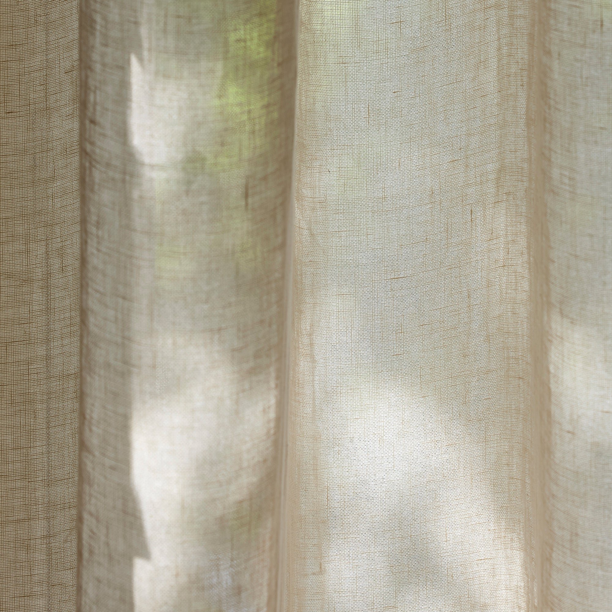 SHADOW - Linen net curtain with eyelets MADURA Beige