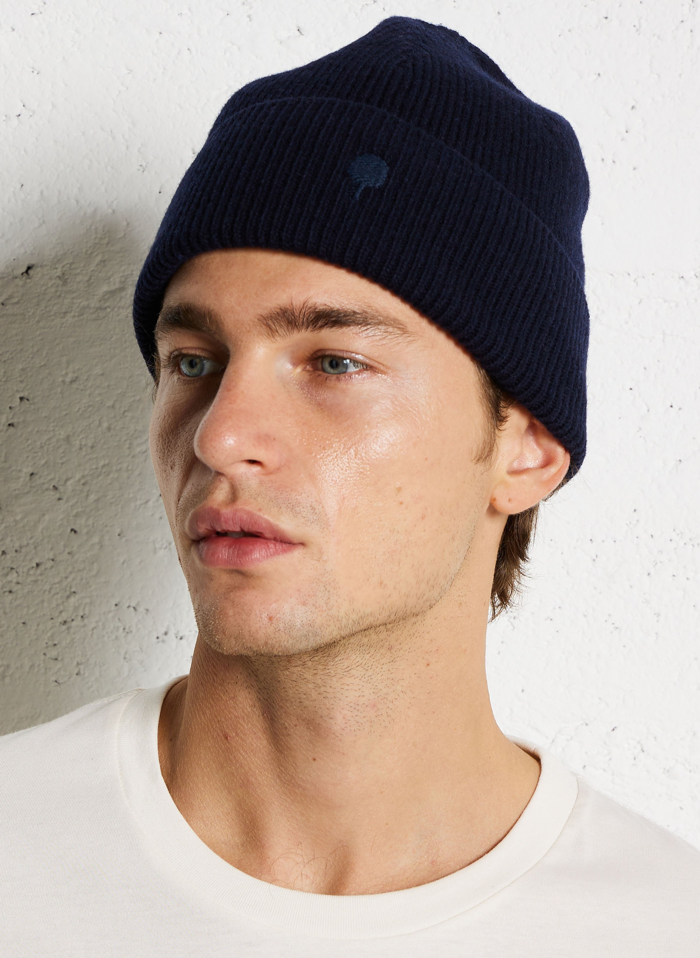 Effen muts van tricot FAGUO Blauw