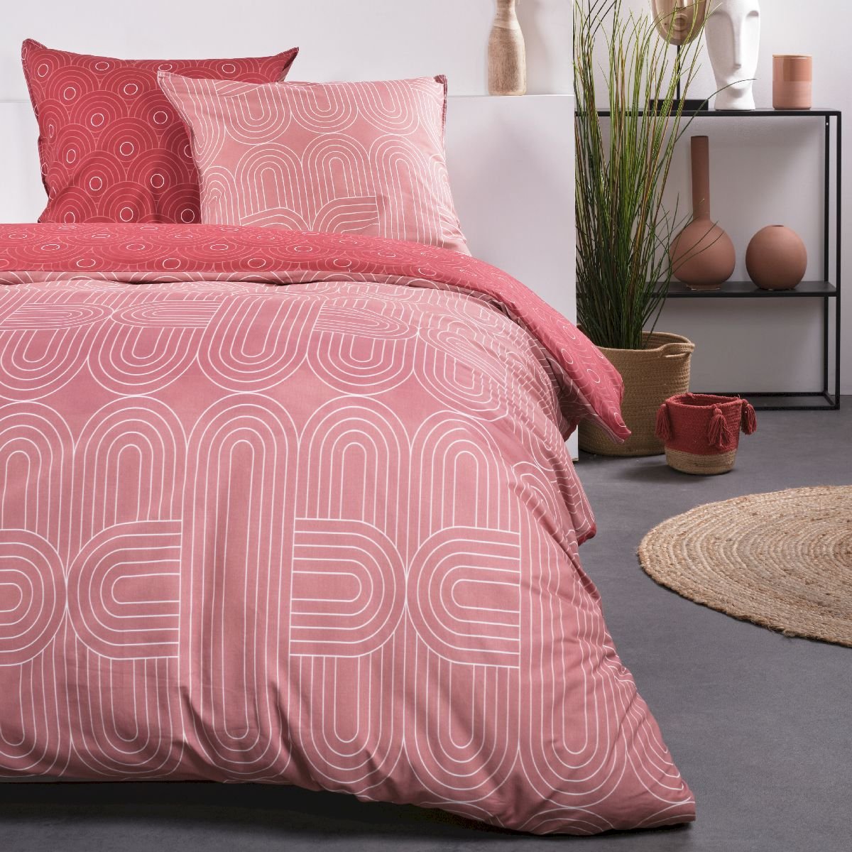 Printed cotton bed set TODAY LINGE DE MAISON Pink