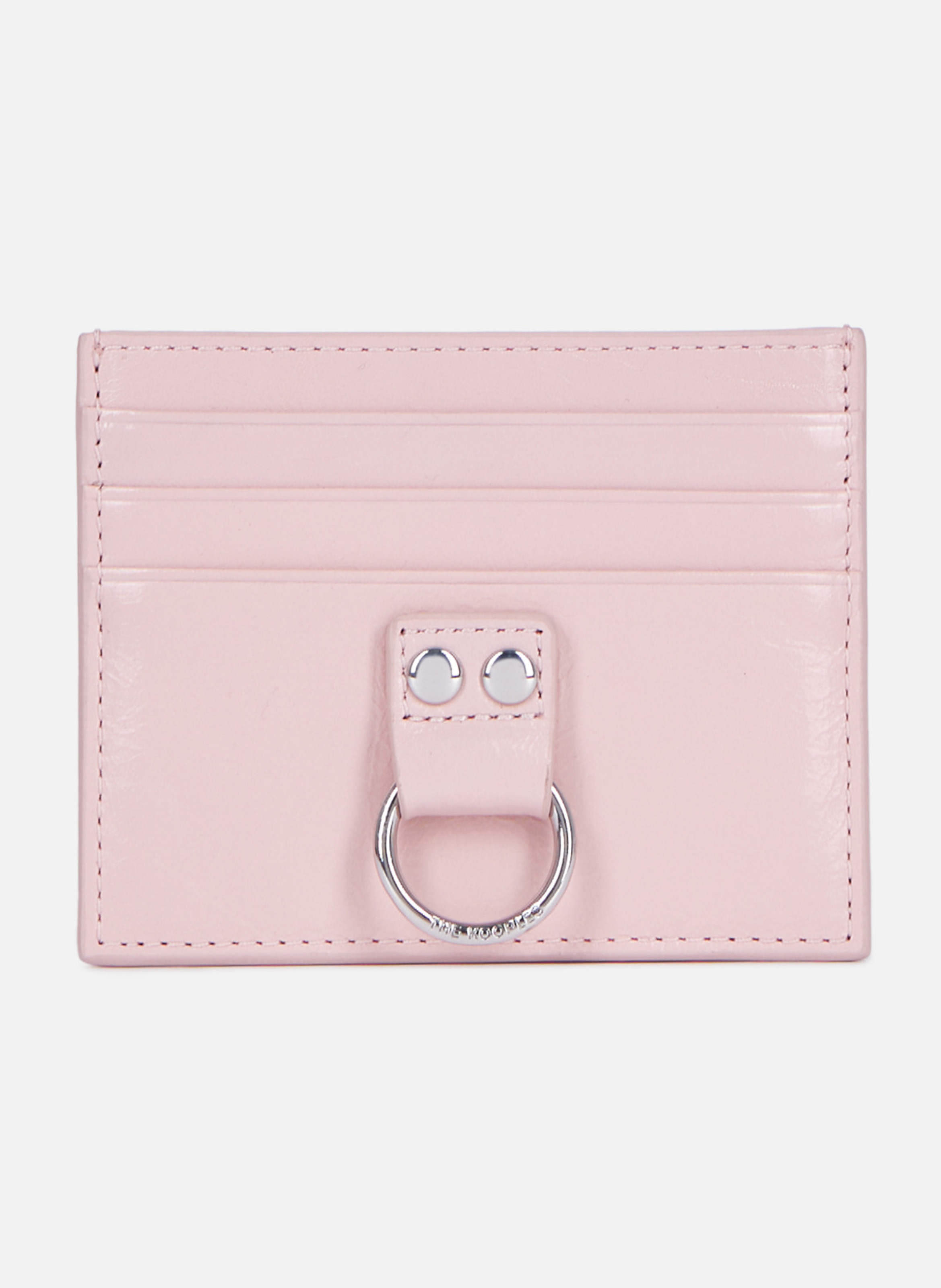 Porte-Cartes amelia en cuir craquelé Rose The kooples Femme