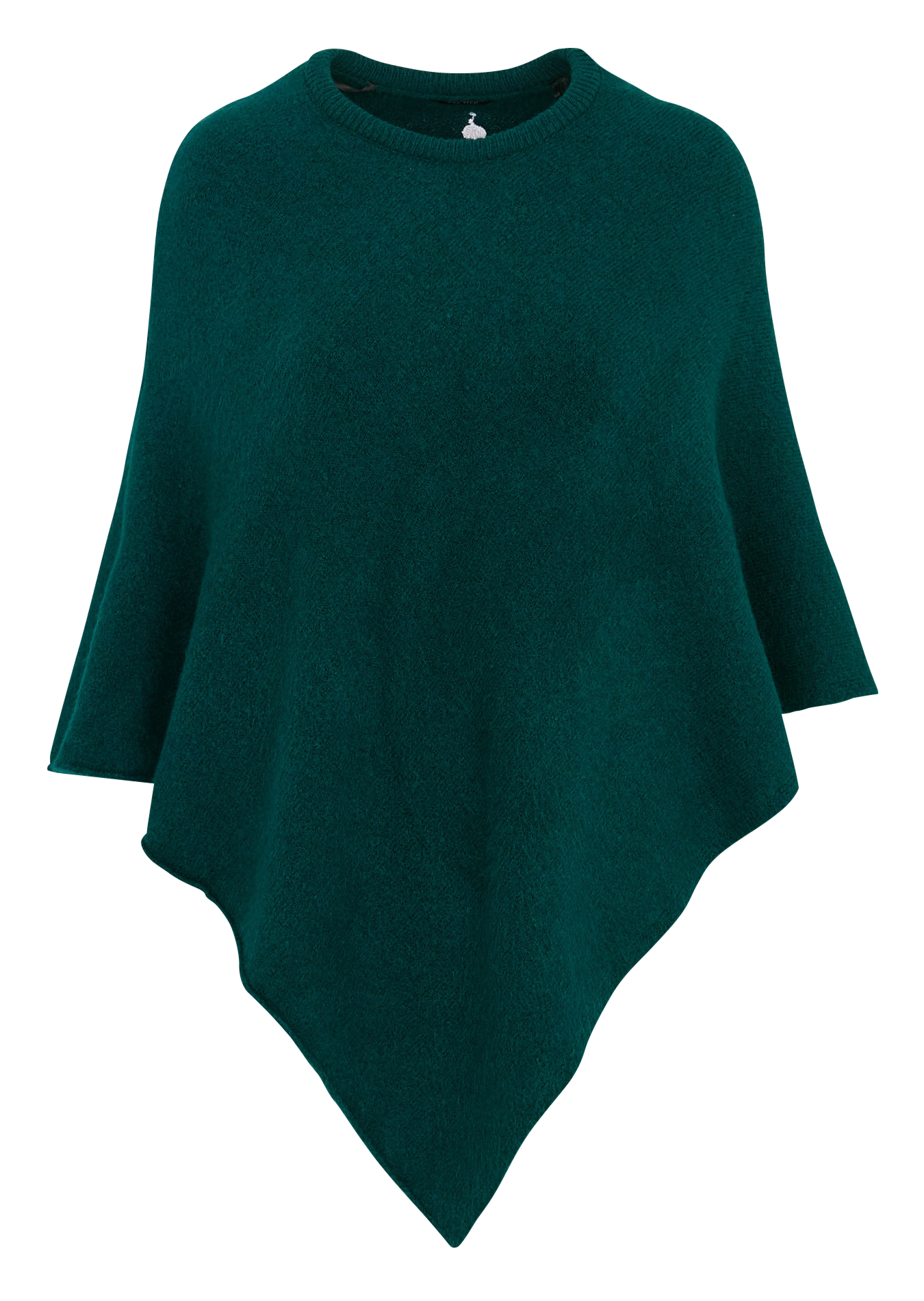 Weiter ärmelloser einfarbiger Poncho ONE STEP Grun