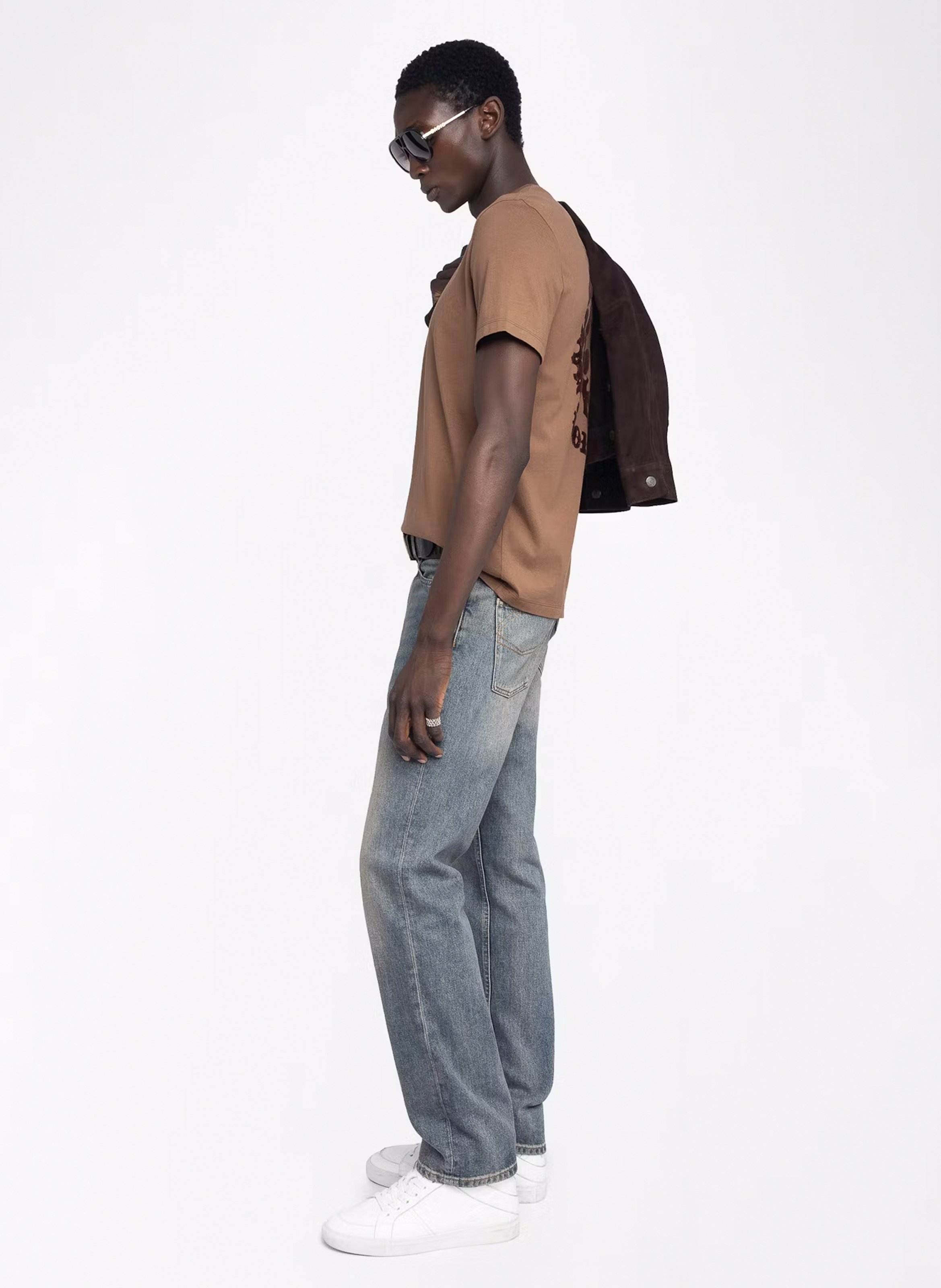 Tee-shirt droit en coton ZADIG&amp;VOLTAIRE Marron