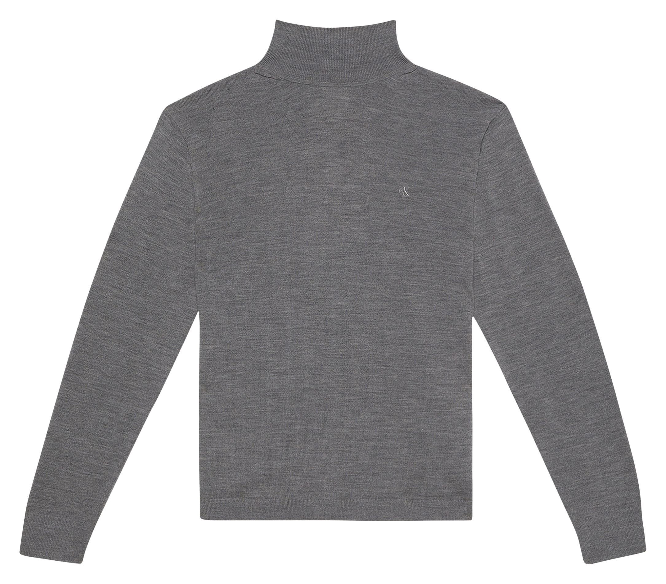 Gerader Rollkragenpullover aus Wolle CALVIN KLEIN Grau