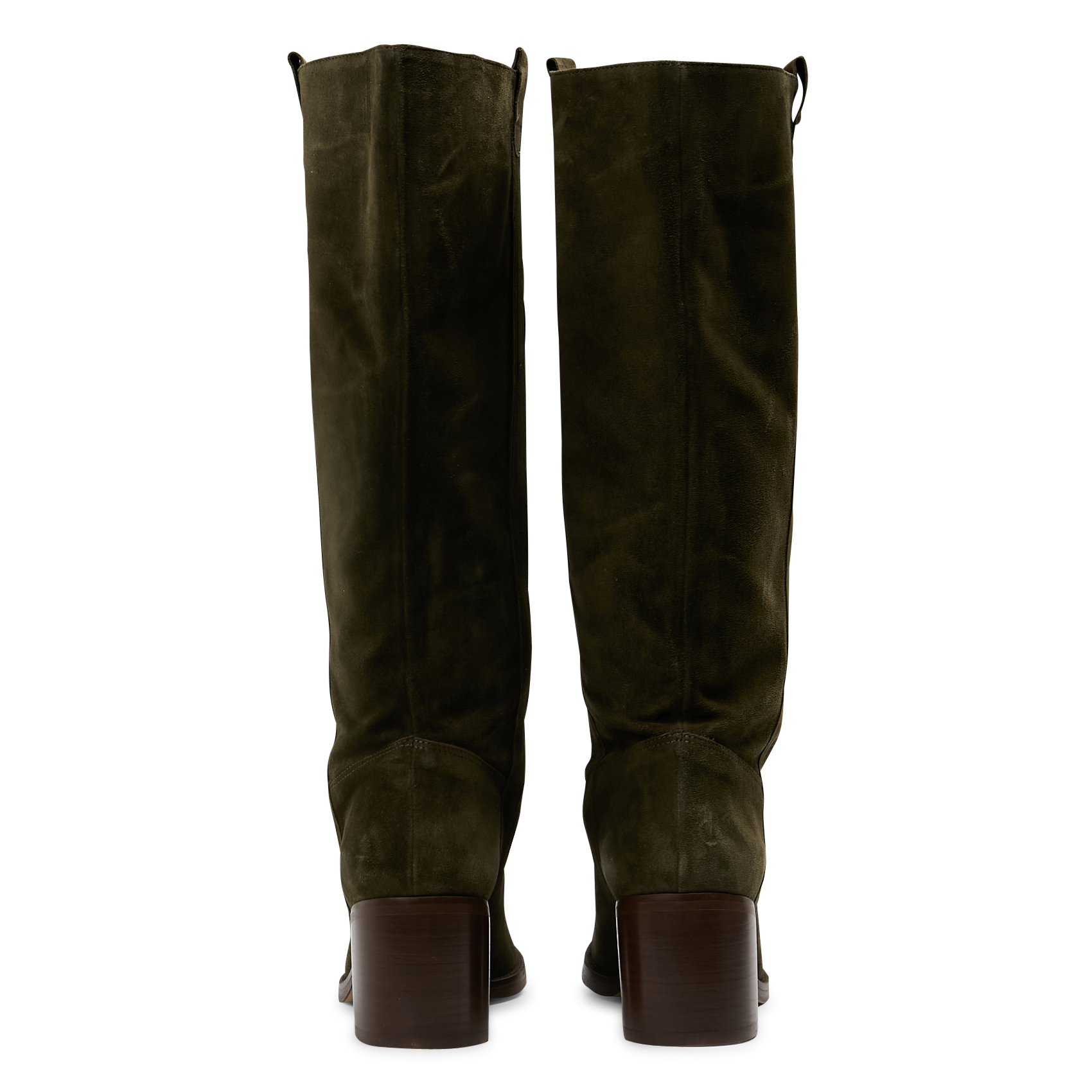 Heeled suede boots LA FEE MARABOUTEE Green