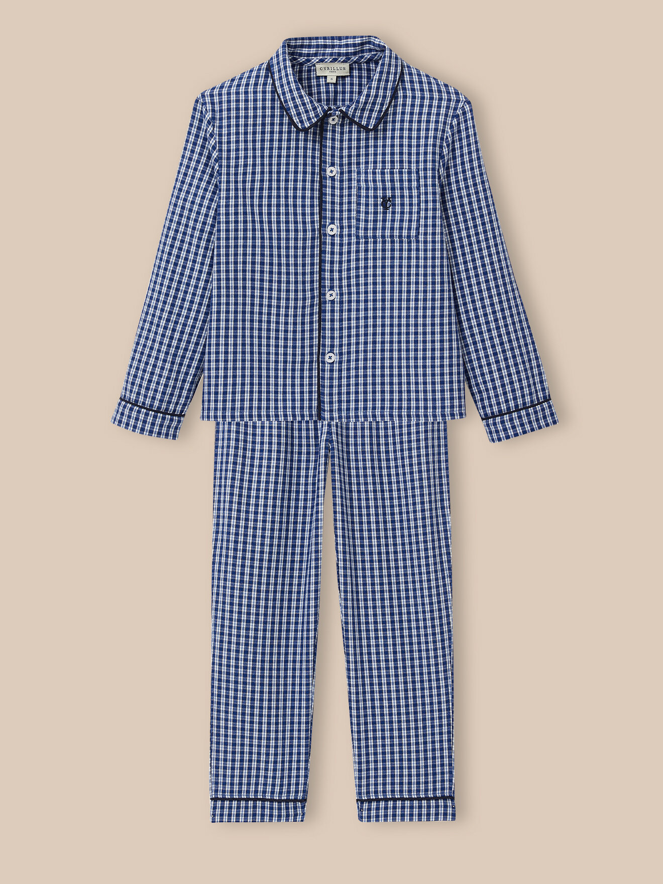 Classic checkered pajamas CYRILLUS Blue