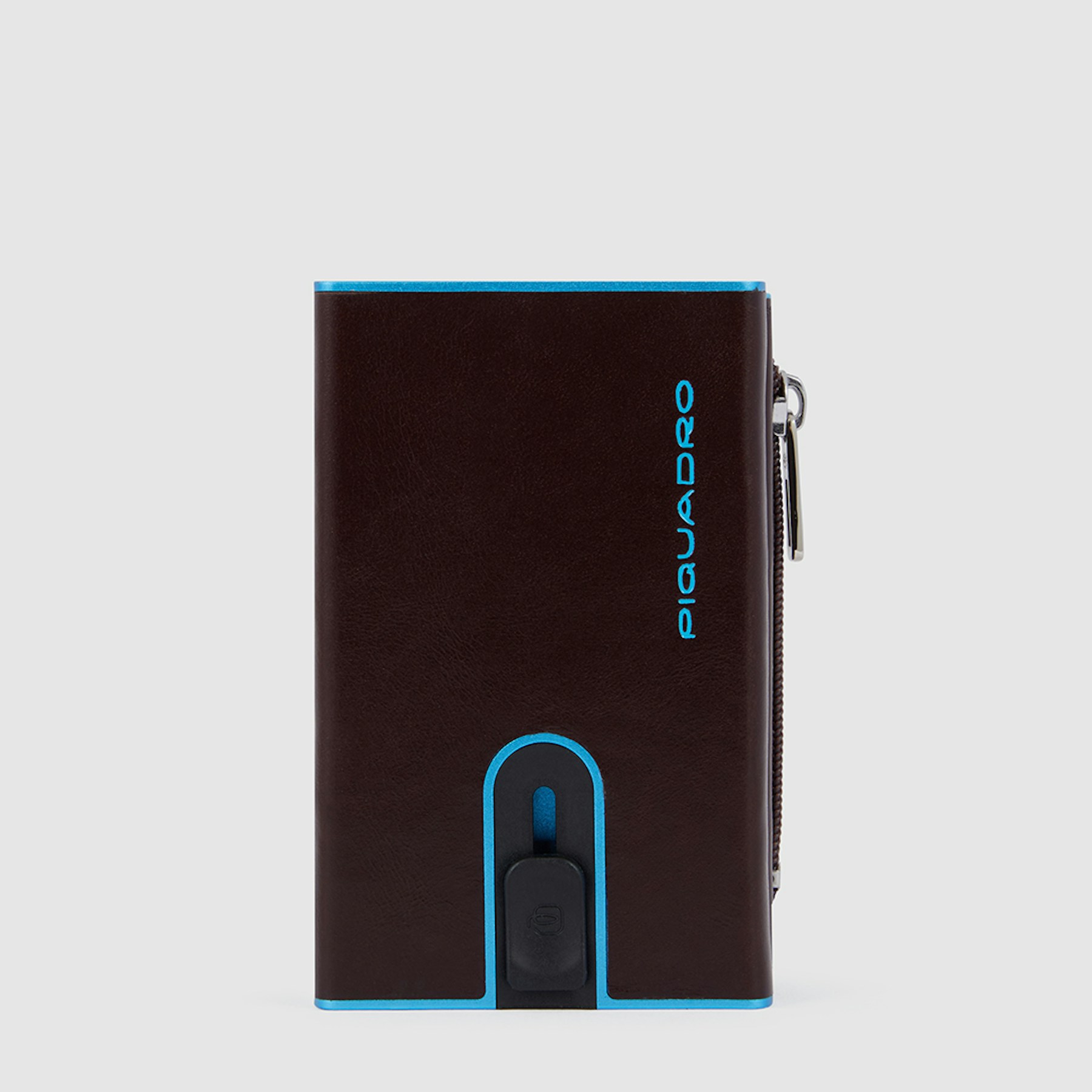 Wallet with sliding system and coin pocket PIQUADRO Brown