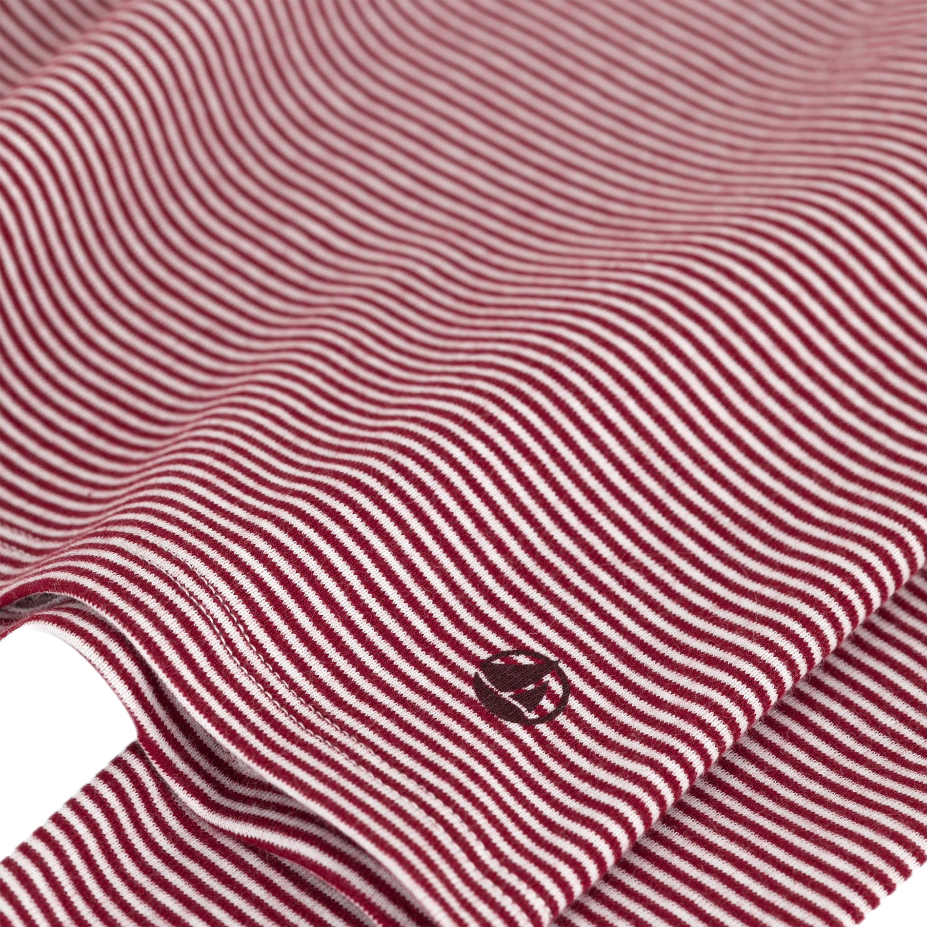 Straight striped cotton T-shirt PETIT BATEAU Pink