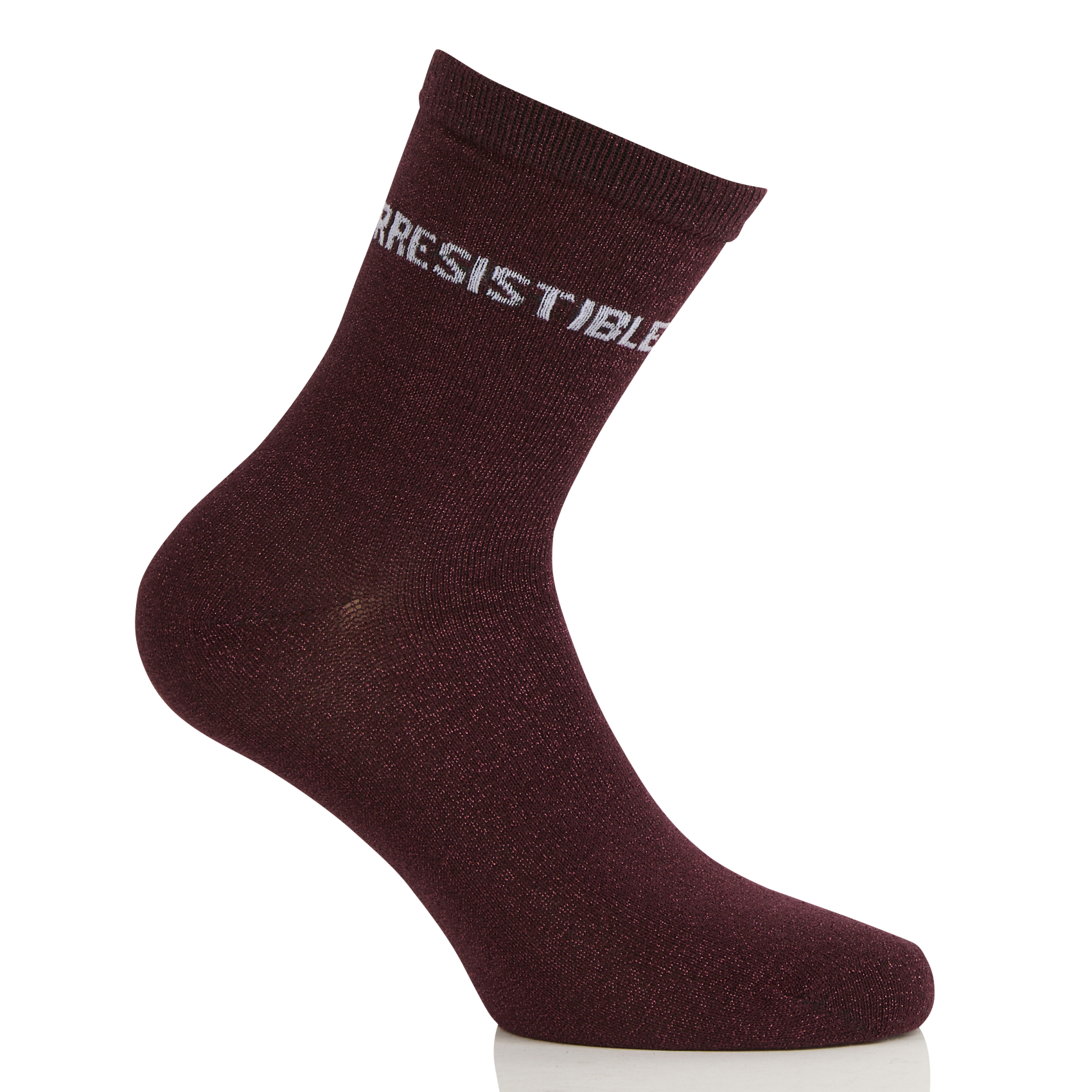 Cotton socks with logo PIECES Red