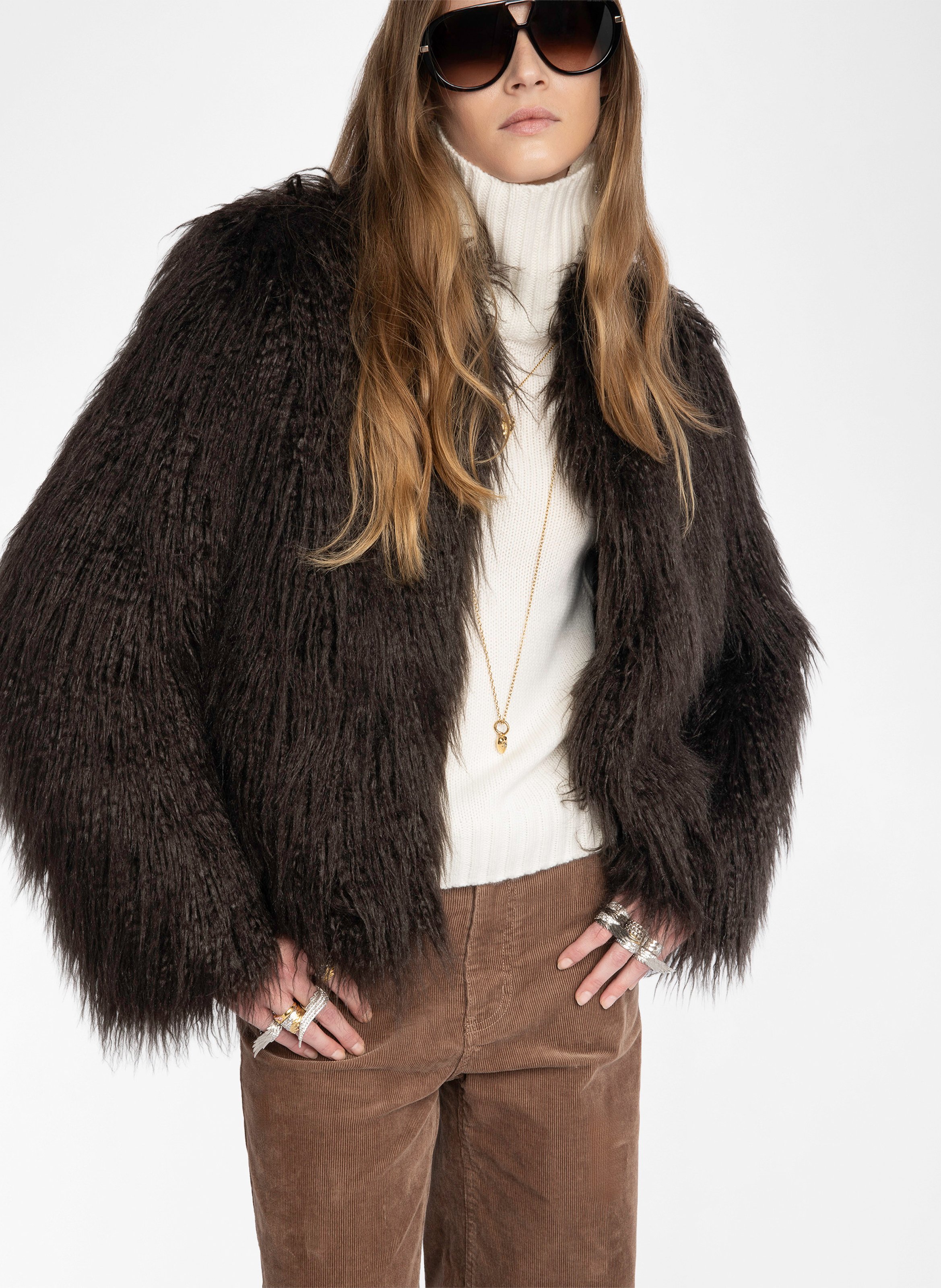 Cappotto scollo tondo ZADIG&VOLTAIRE Marrone