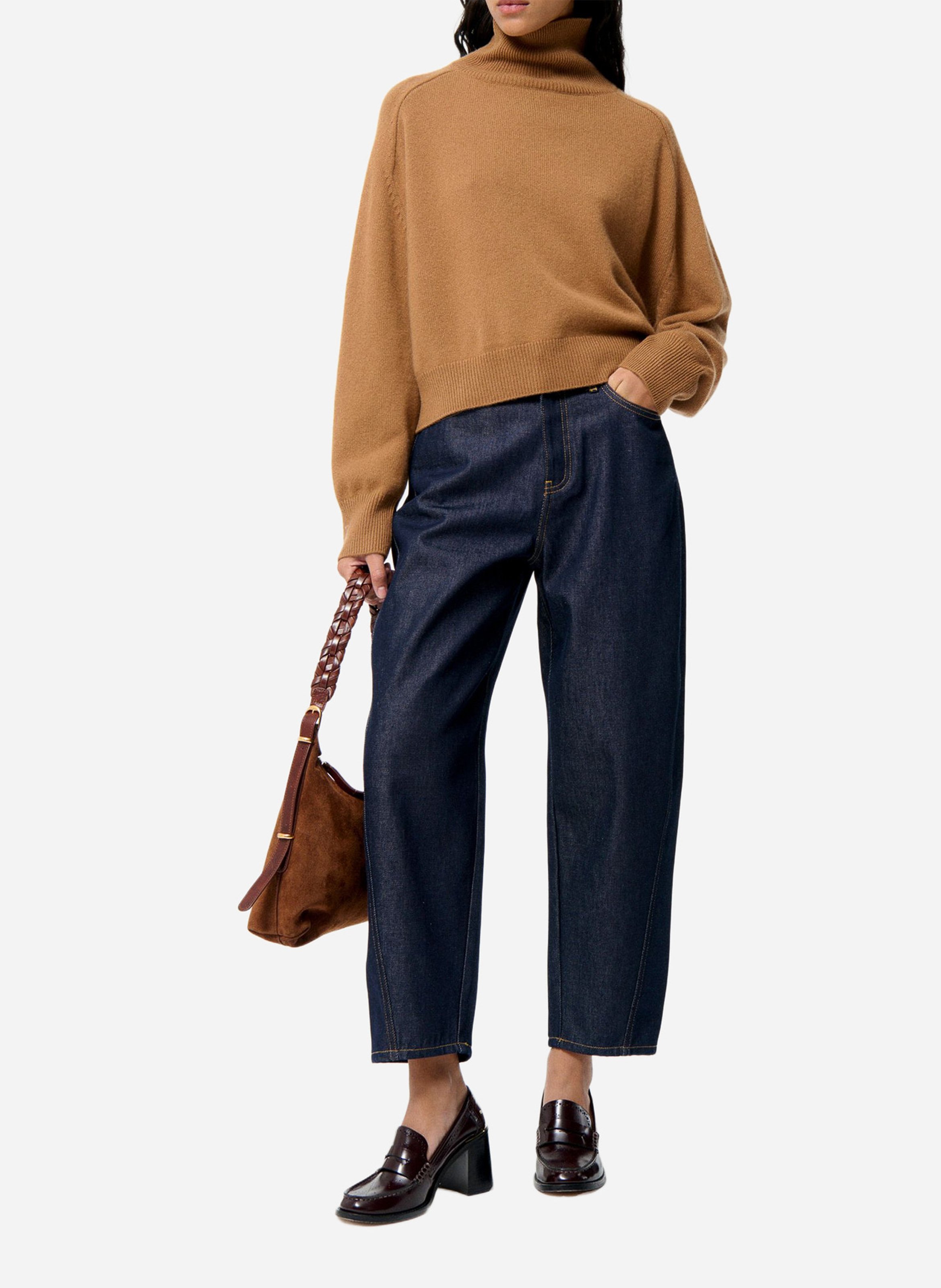 Pull col montant en cachemire VANESSA BRUNO Marron