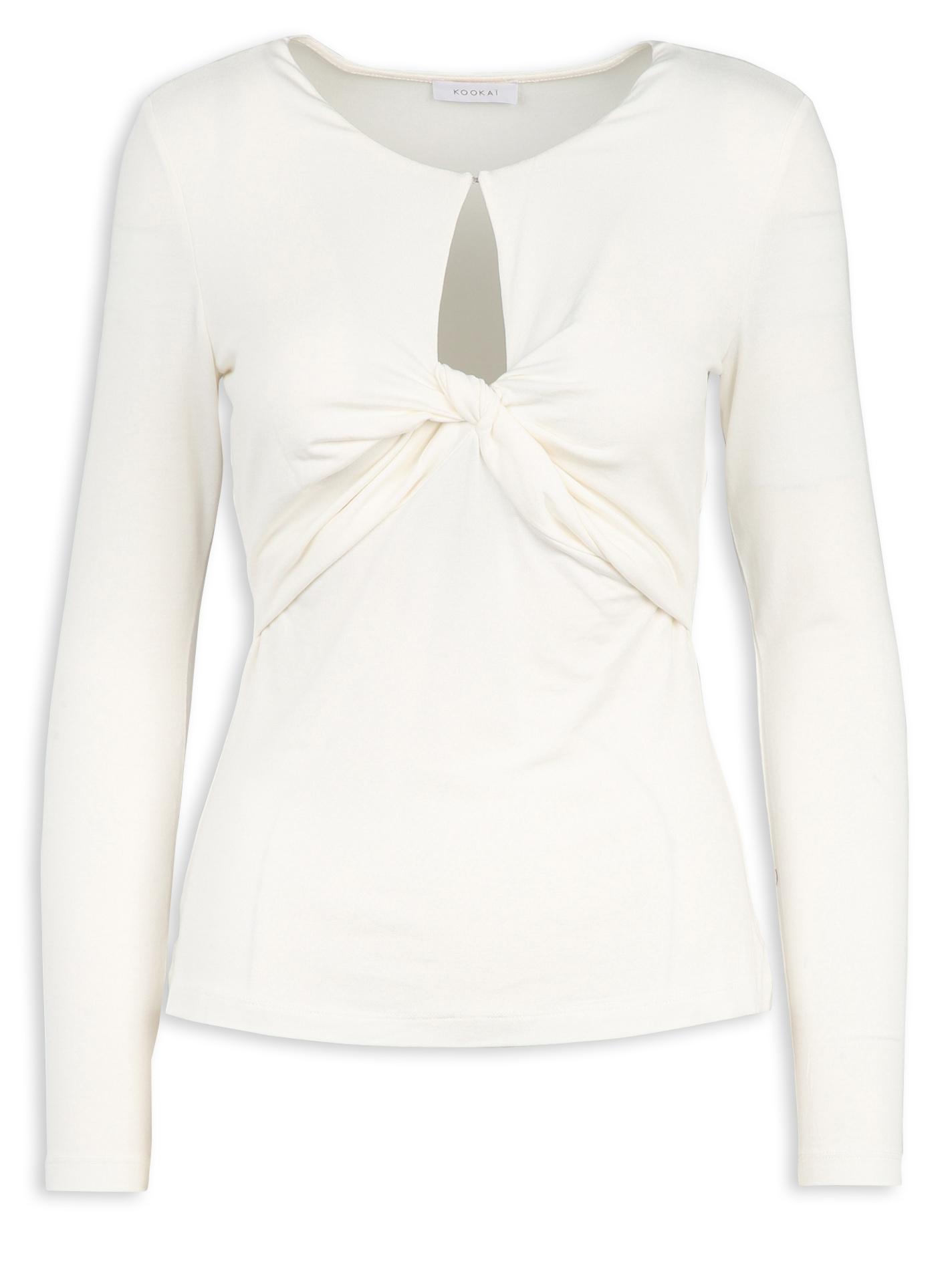 Aansluitende top met ronde hals KOOKAI Wit