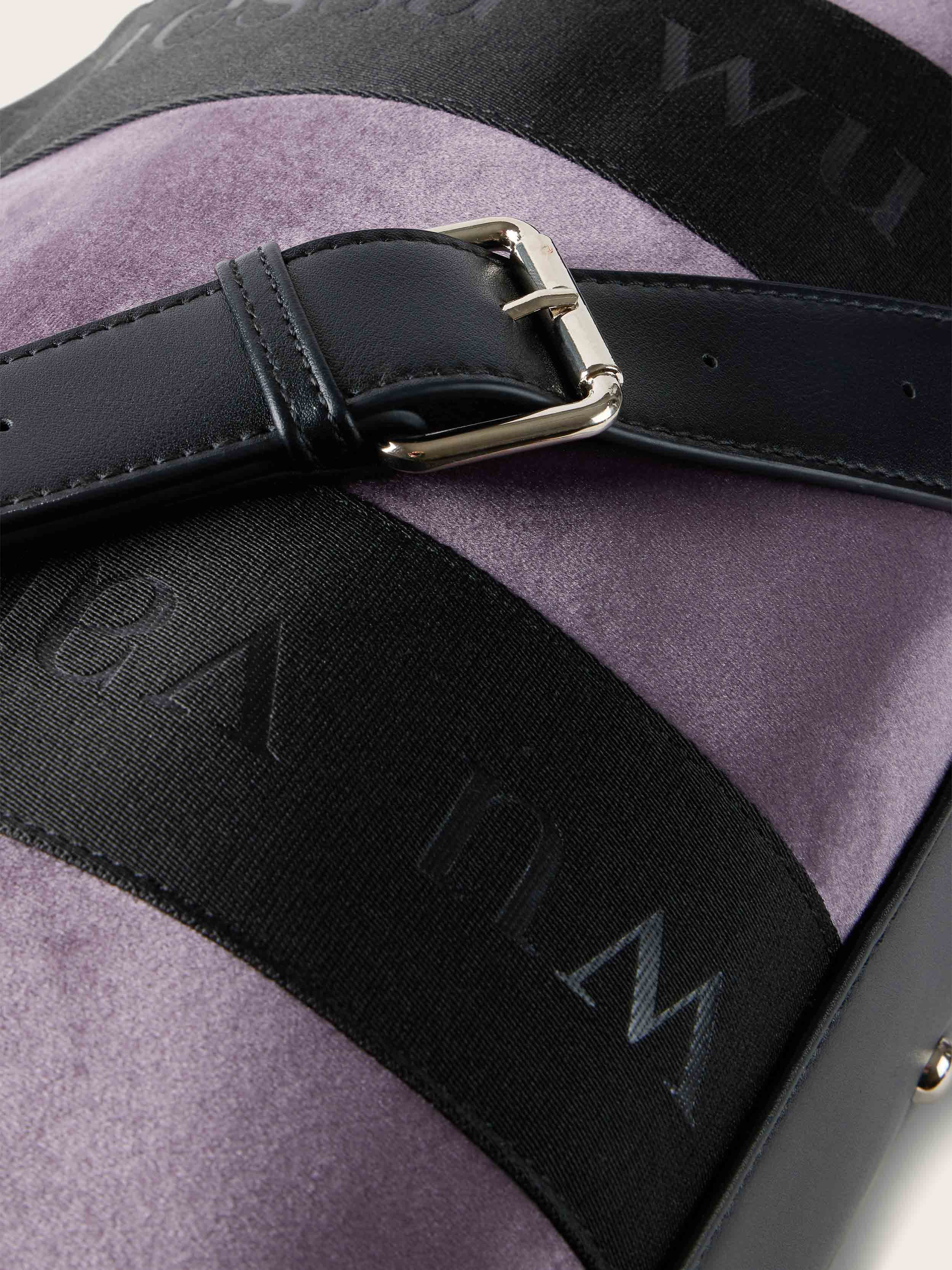 Leopard tweed weekend bag VANESSA WU Purple