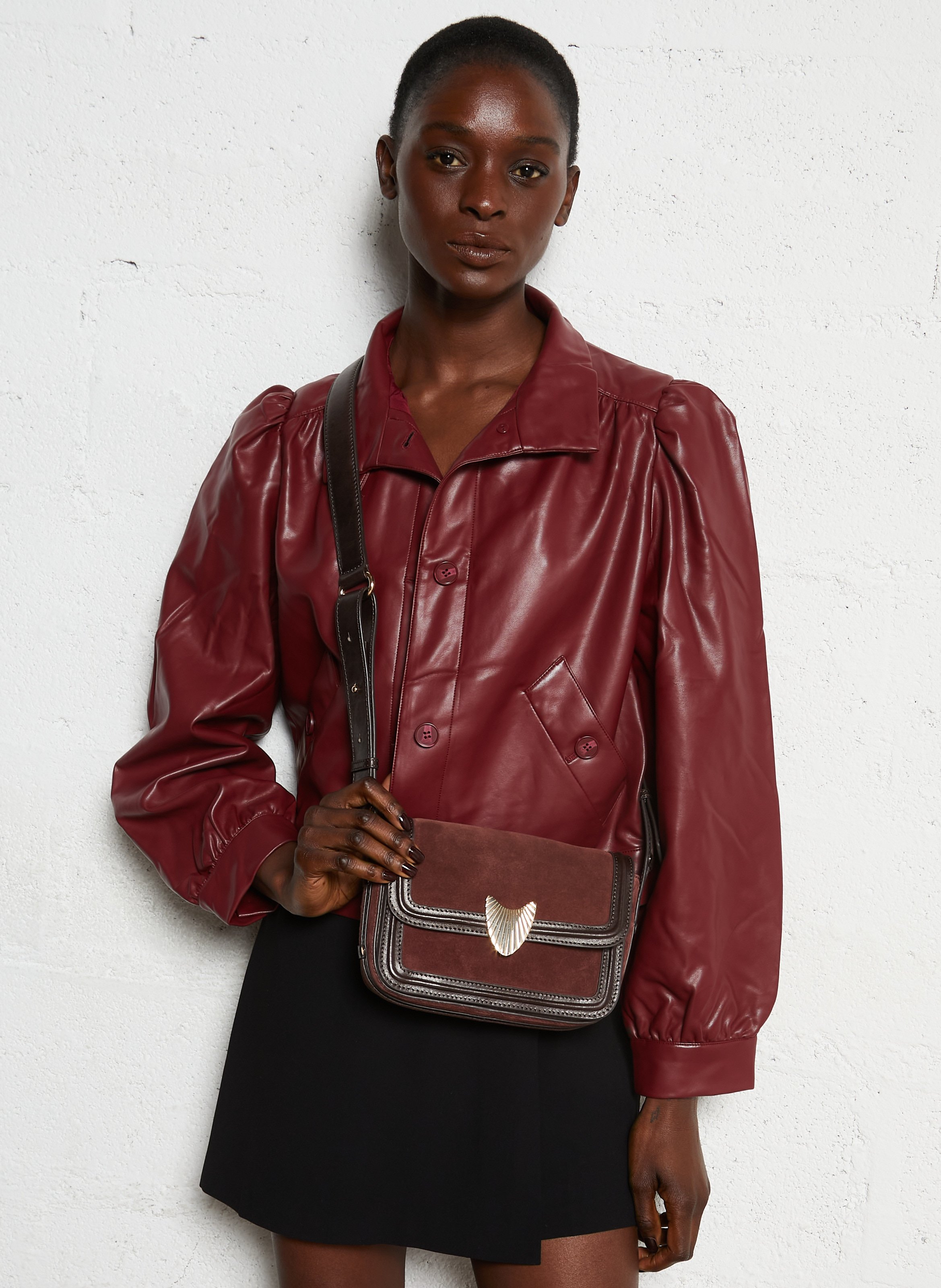 Sac bandoulière en cuir MAISON 123 Rouge