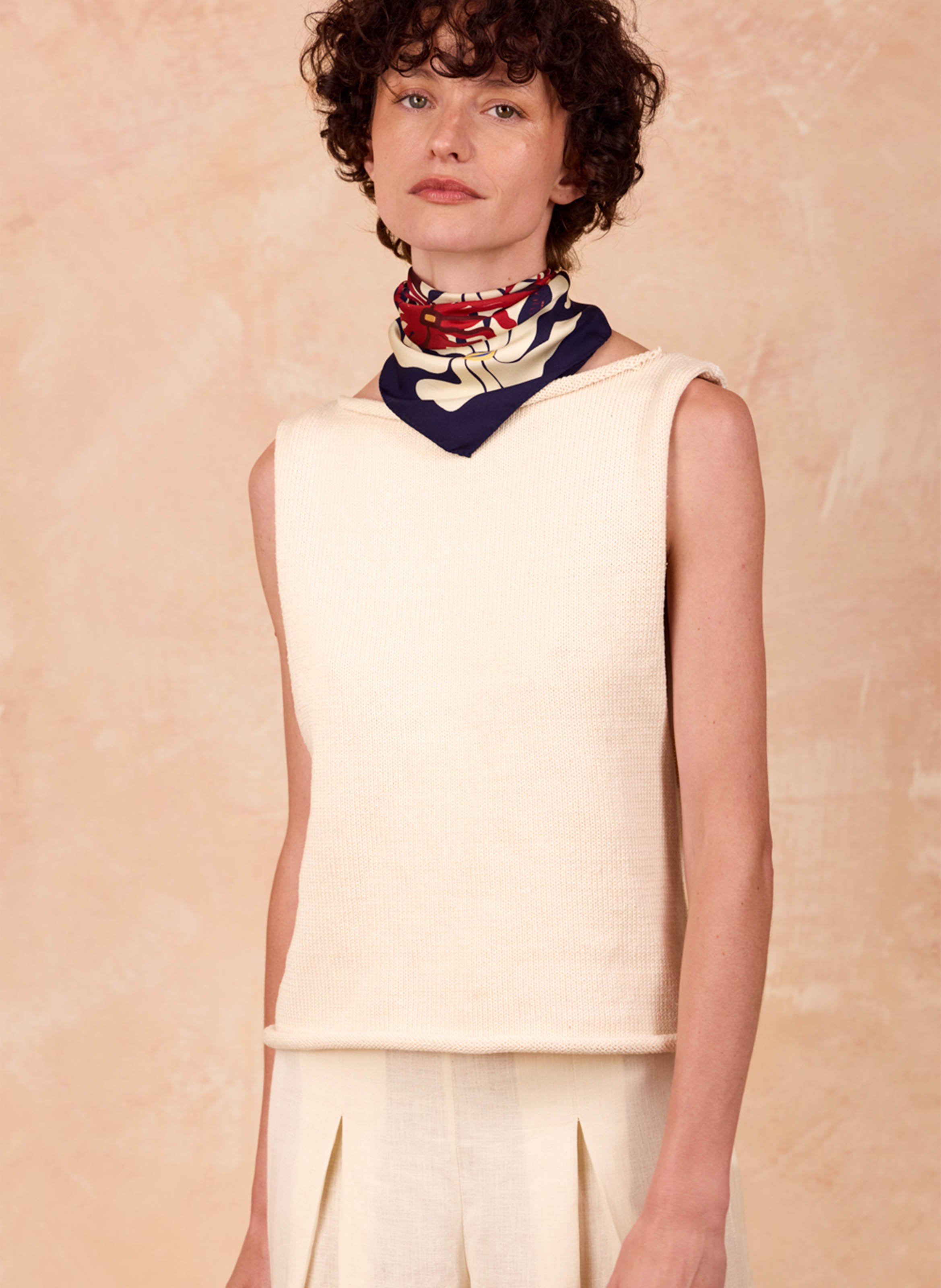 Floaty silk scarf PETITJEAN PARIS Blue