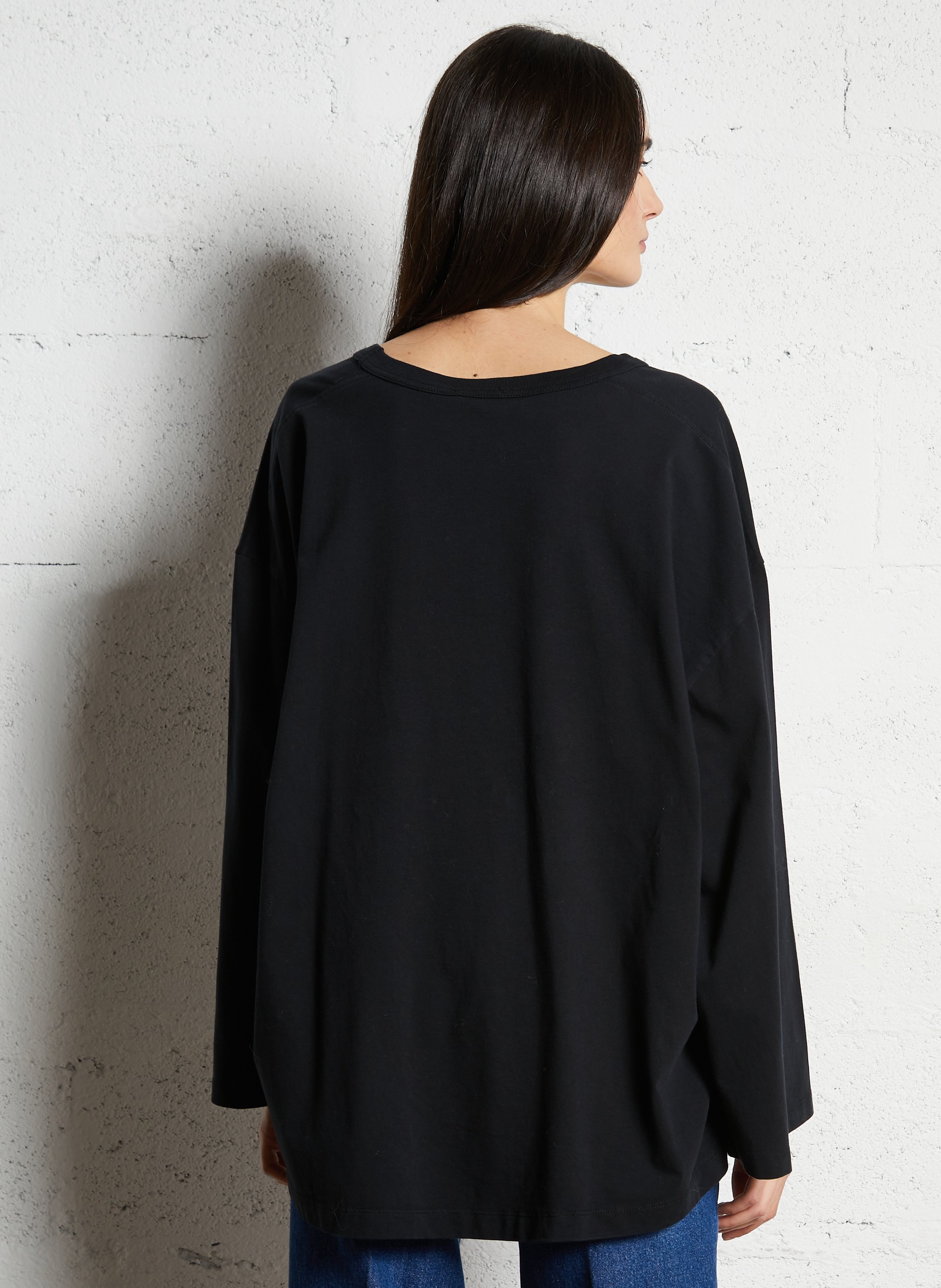 Tee-shirt ample manches longues AMERICAN VINTAGE Noir