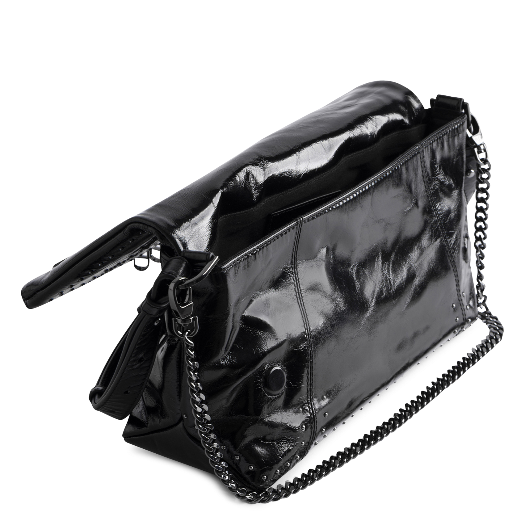 Patent leather shoulder bag ZADIG&VOLTAIRE Black