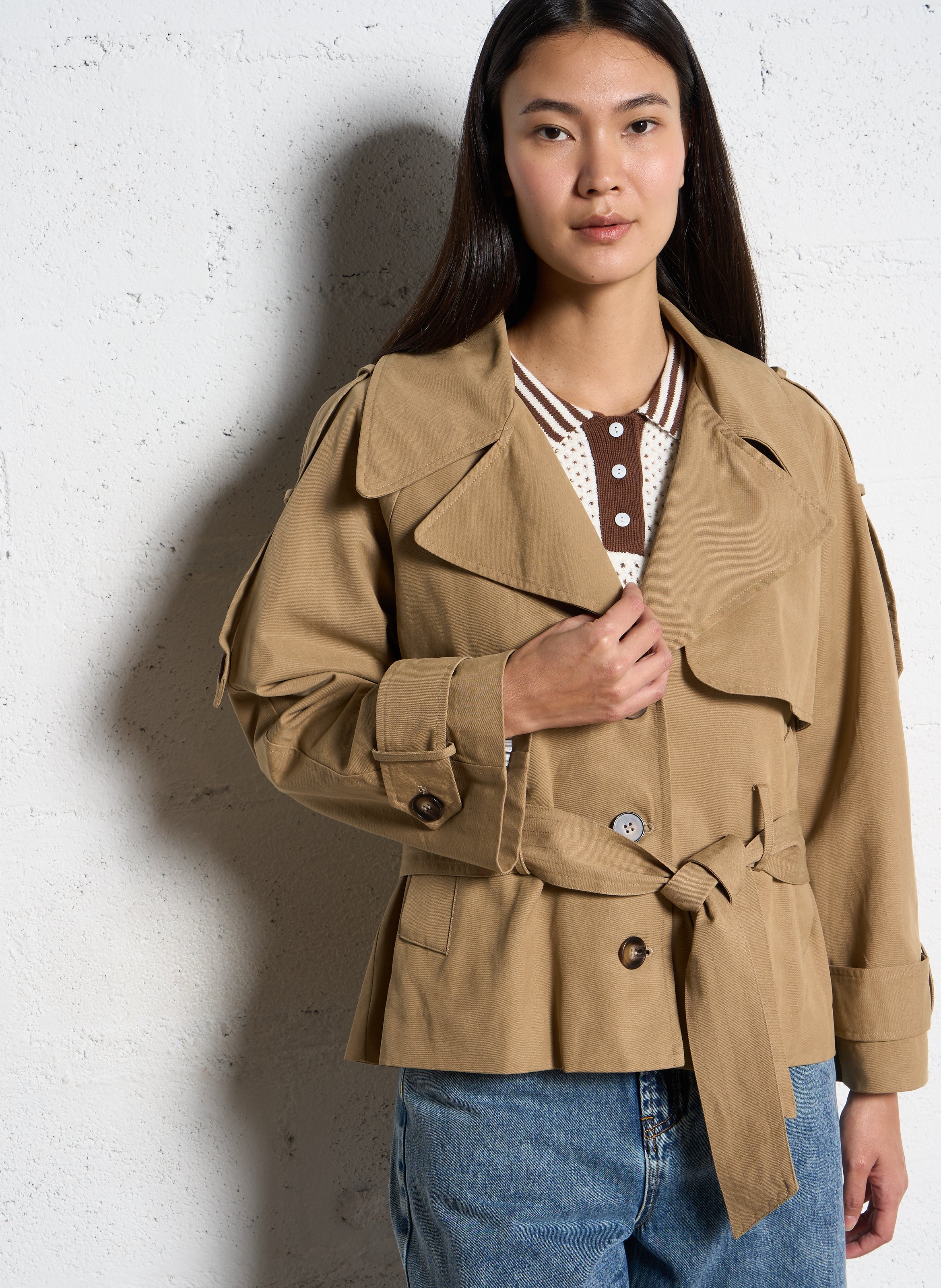 Katoenen jasje SUNCOO Beige