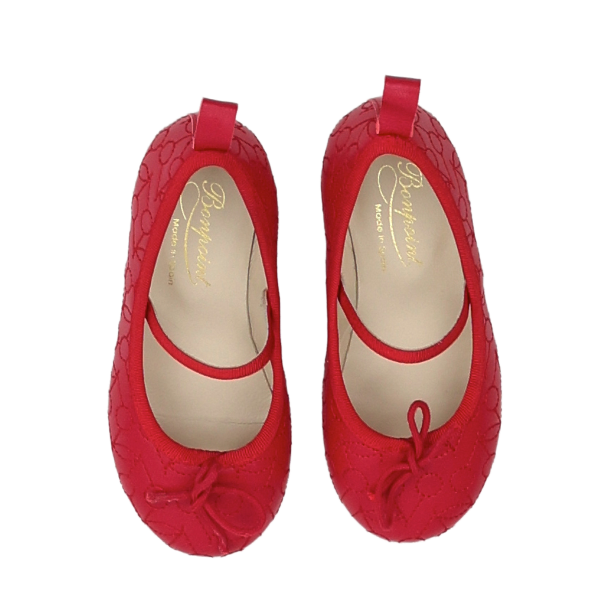 Red Children's Ballerina Flats - Size 25 BONPOINT - Seconde Main Red