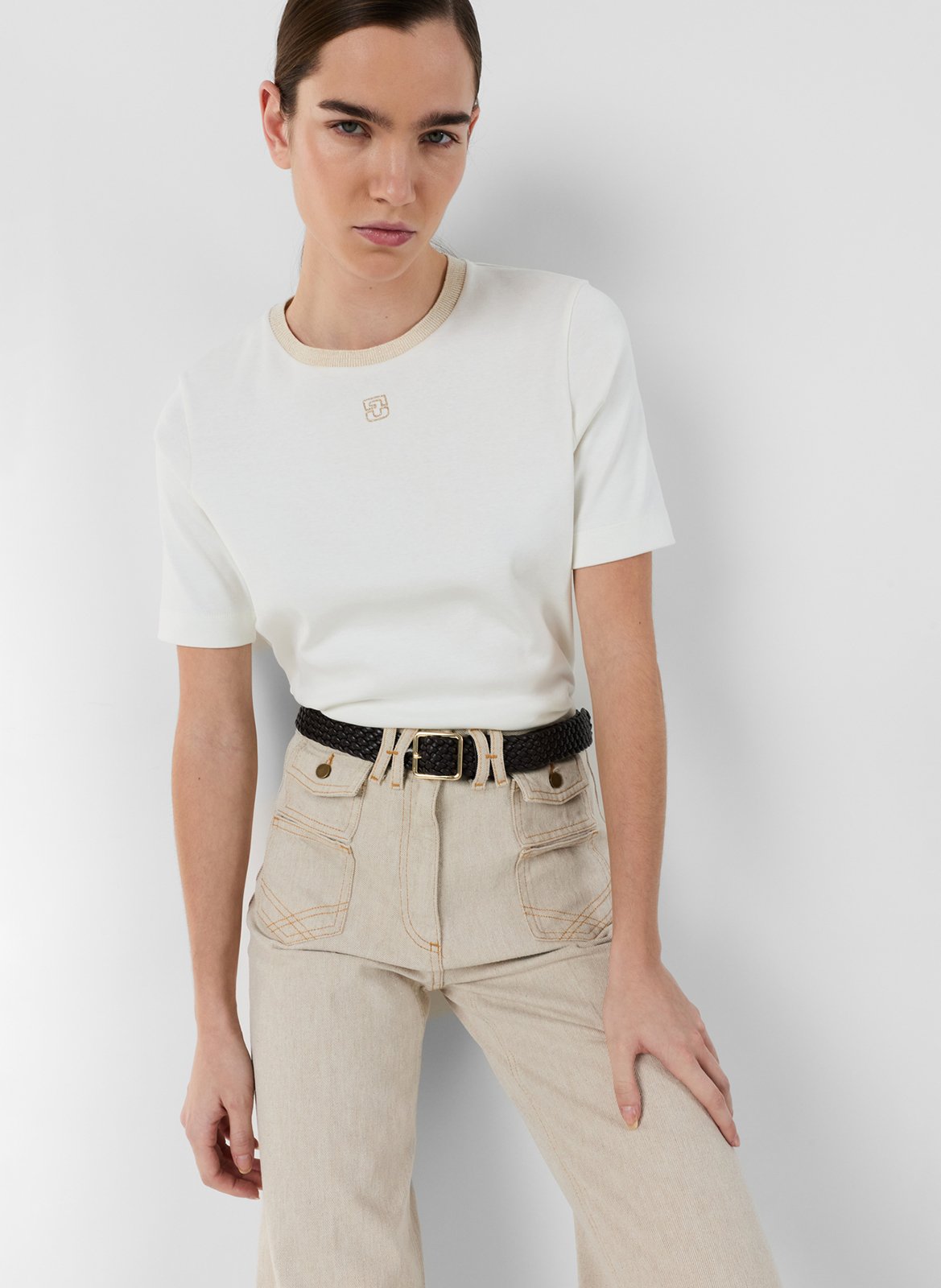 T-Shirt mit besticktem Monogramm GERARD DAREL Beige