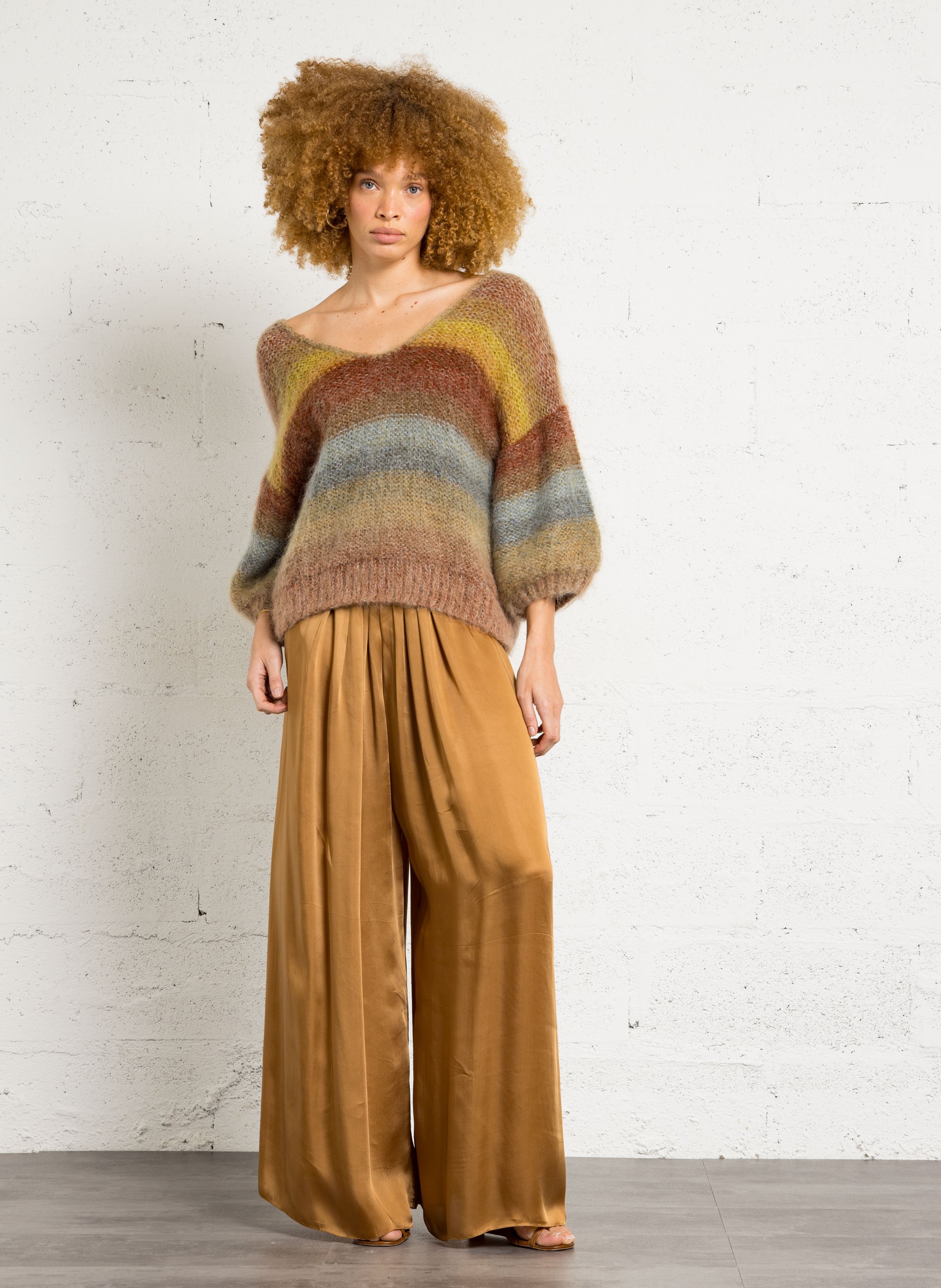 Pantalon large  MES DEMOISELLES Marron