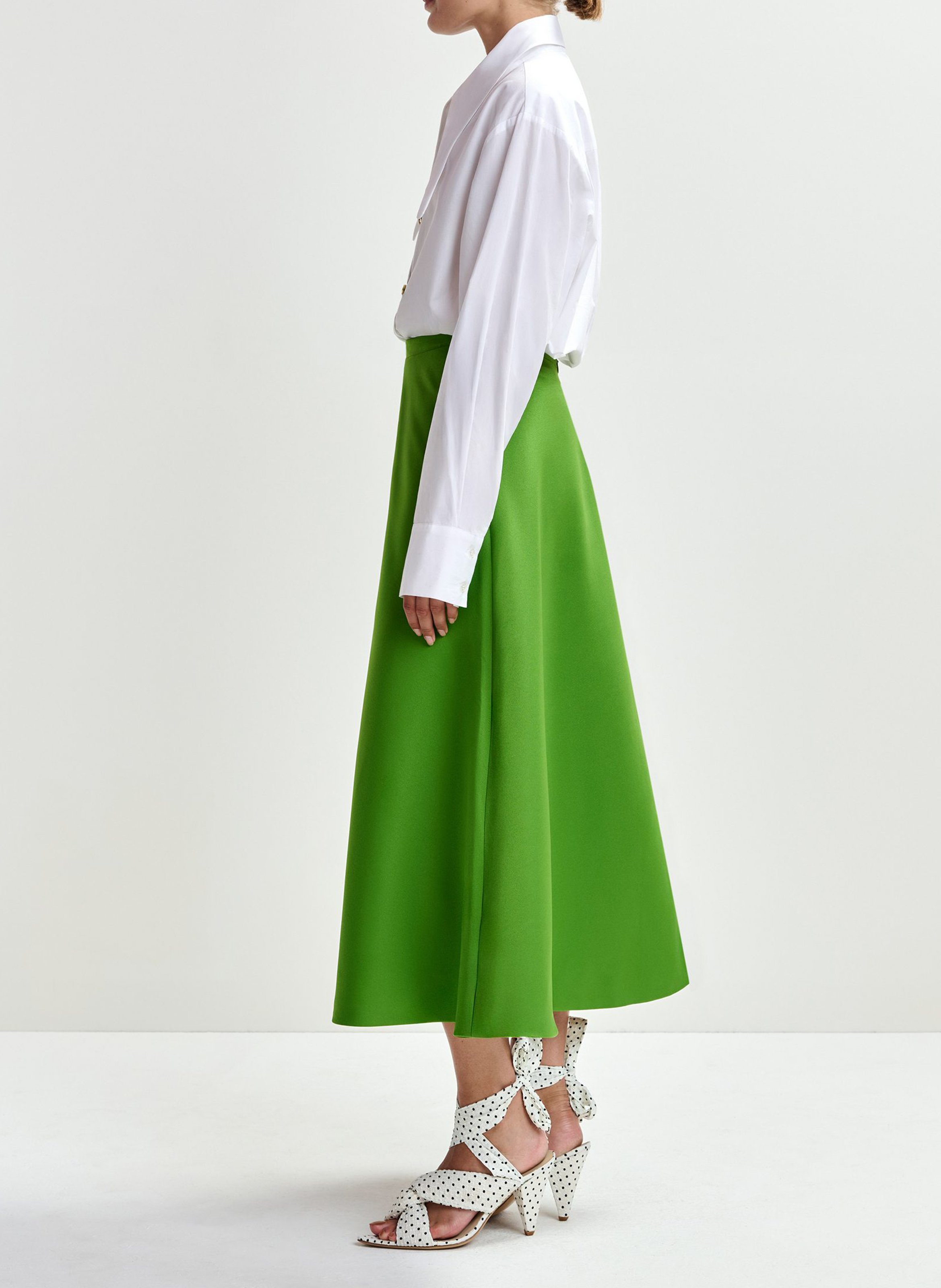 Oversized shirt with extended plain collar ESSENTIEL ANTWERP White