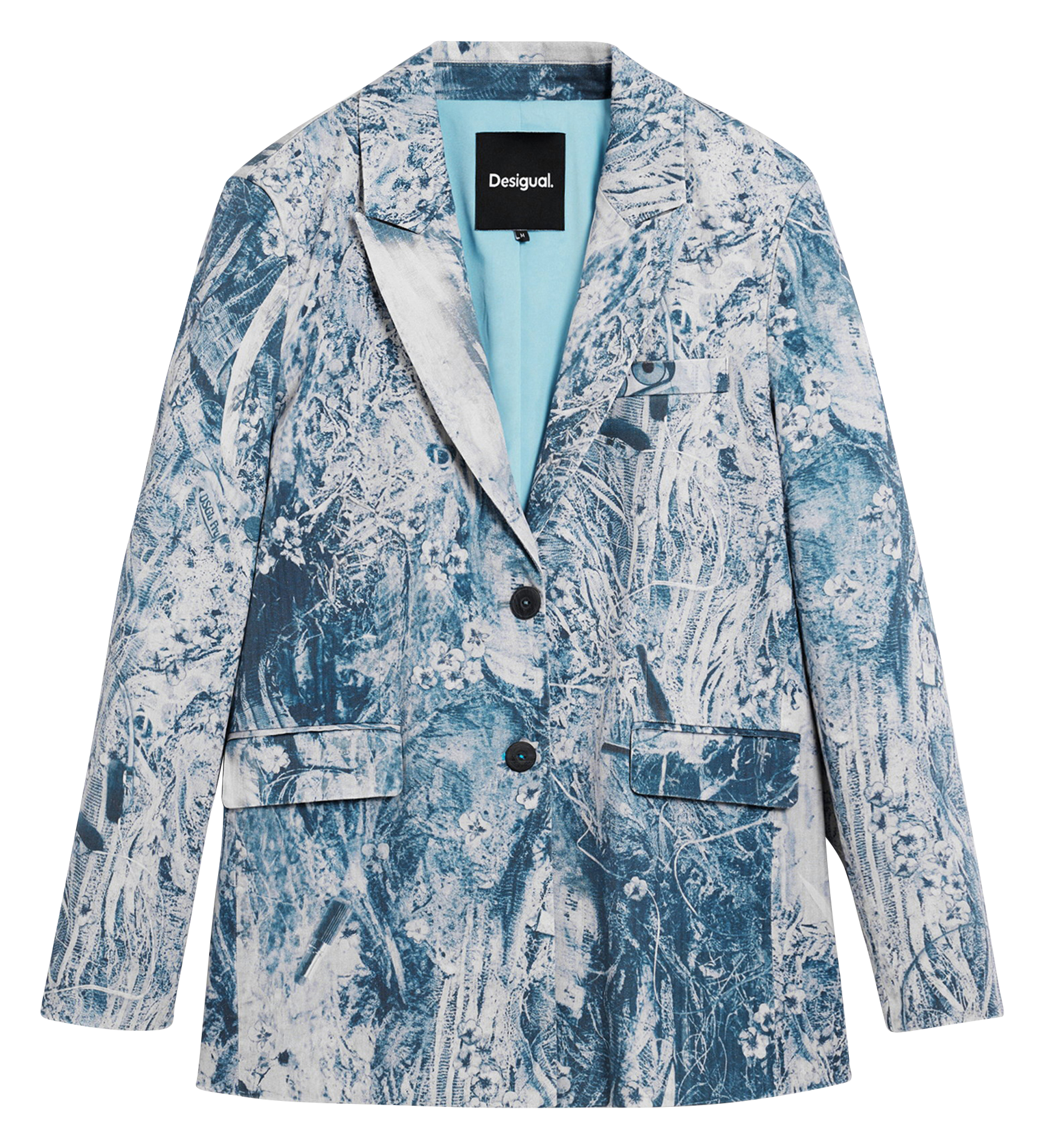 Printed tailored jacket DESIGUAL Black