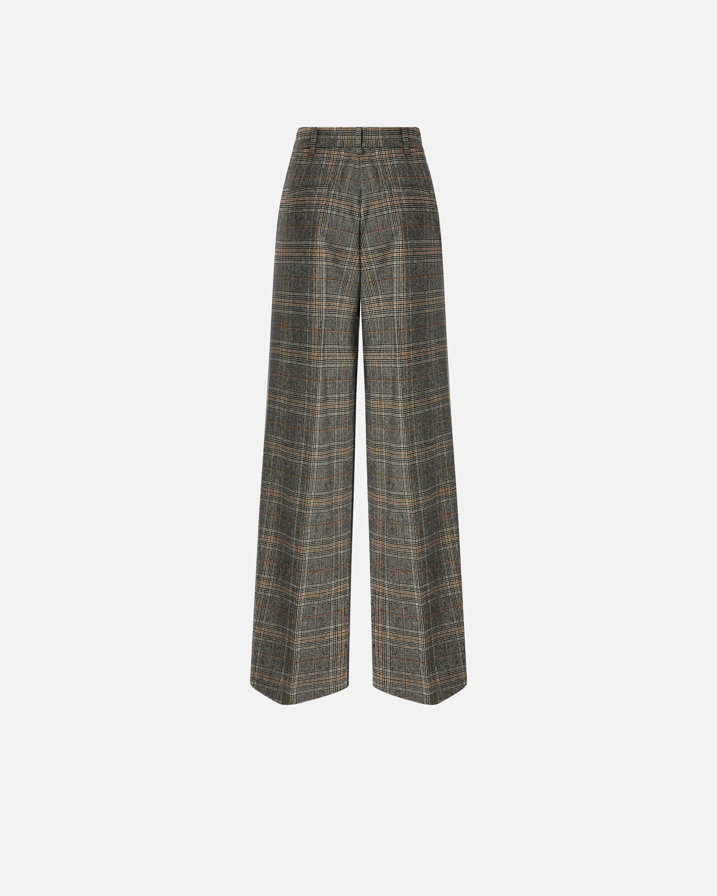 Checked straight-leg pants PINKO Multicolored