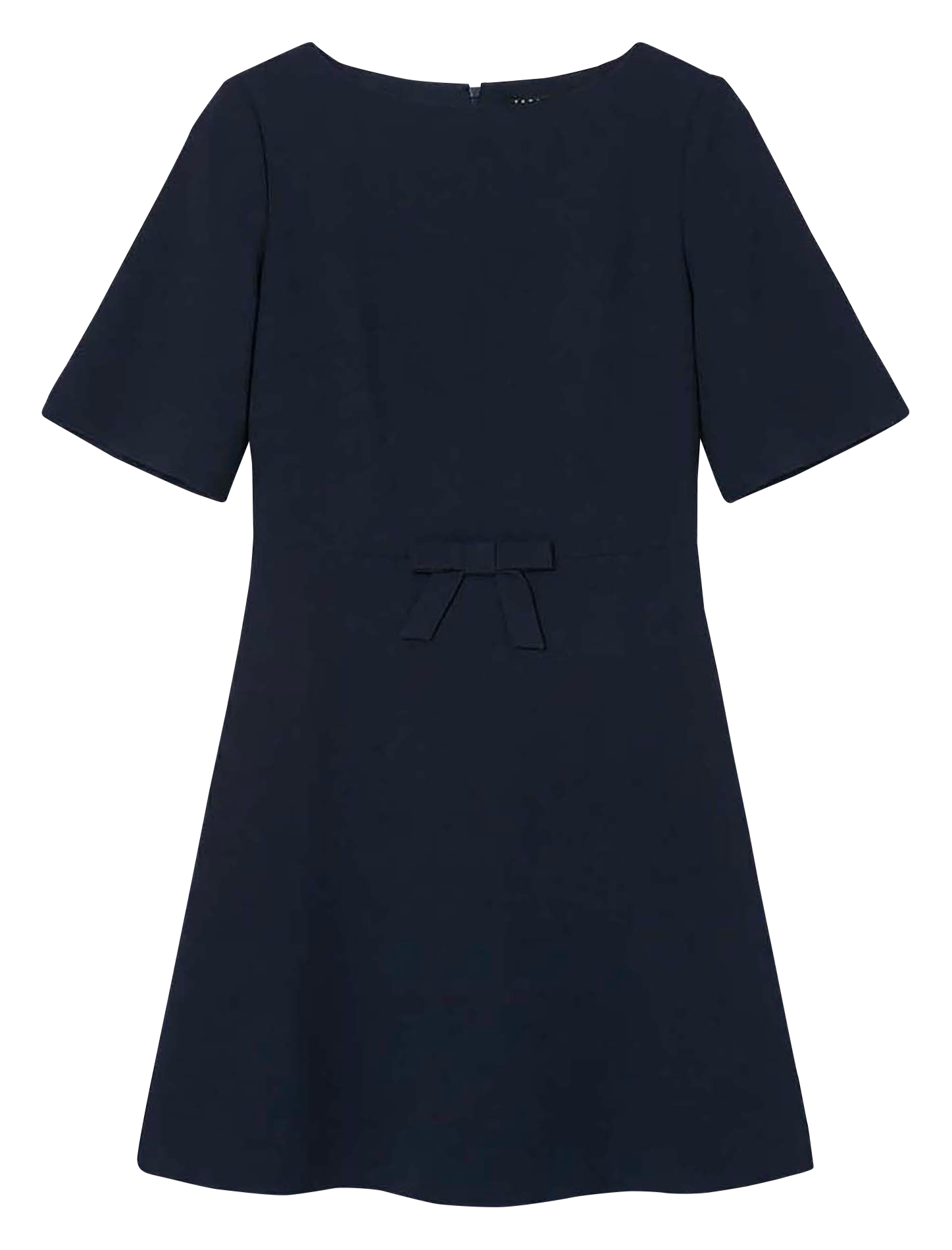 Short flowing crepe round-neck dress TARA JARMON Blue