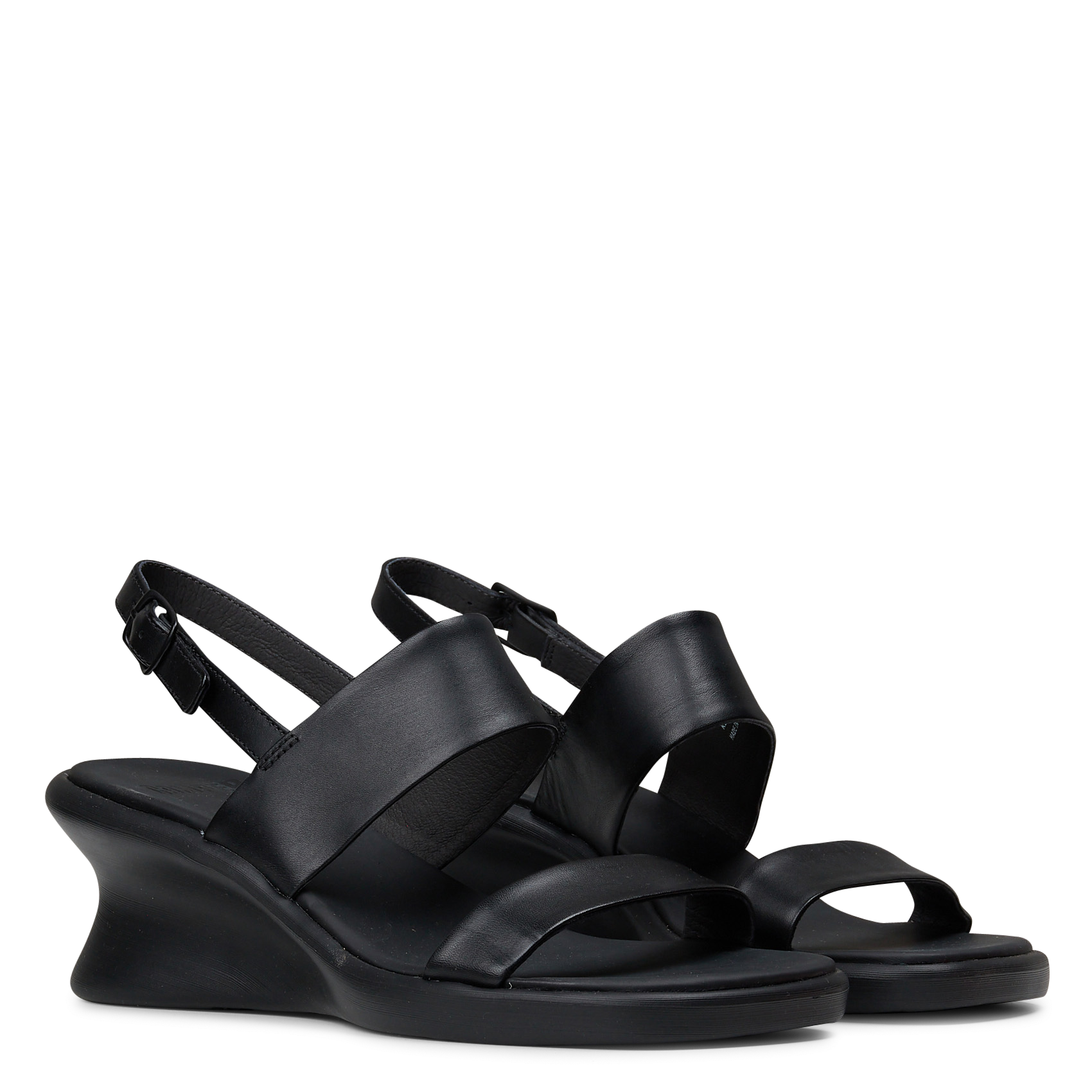 Alice heeled leather sandals CAMPER Black