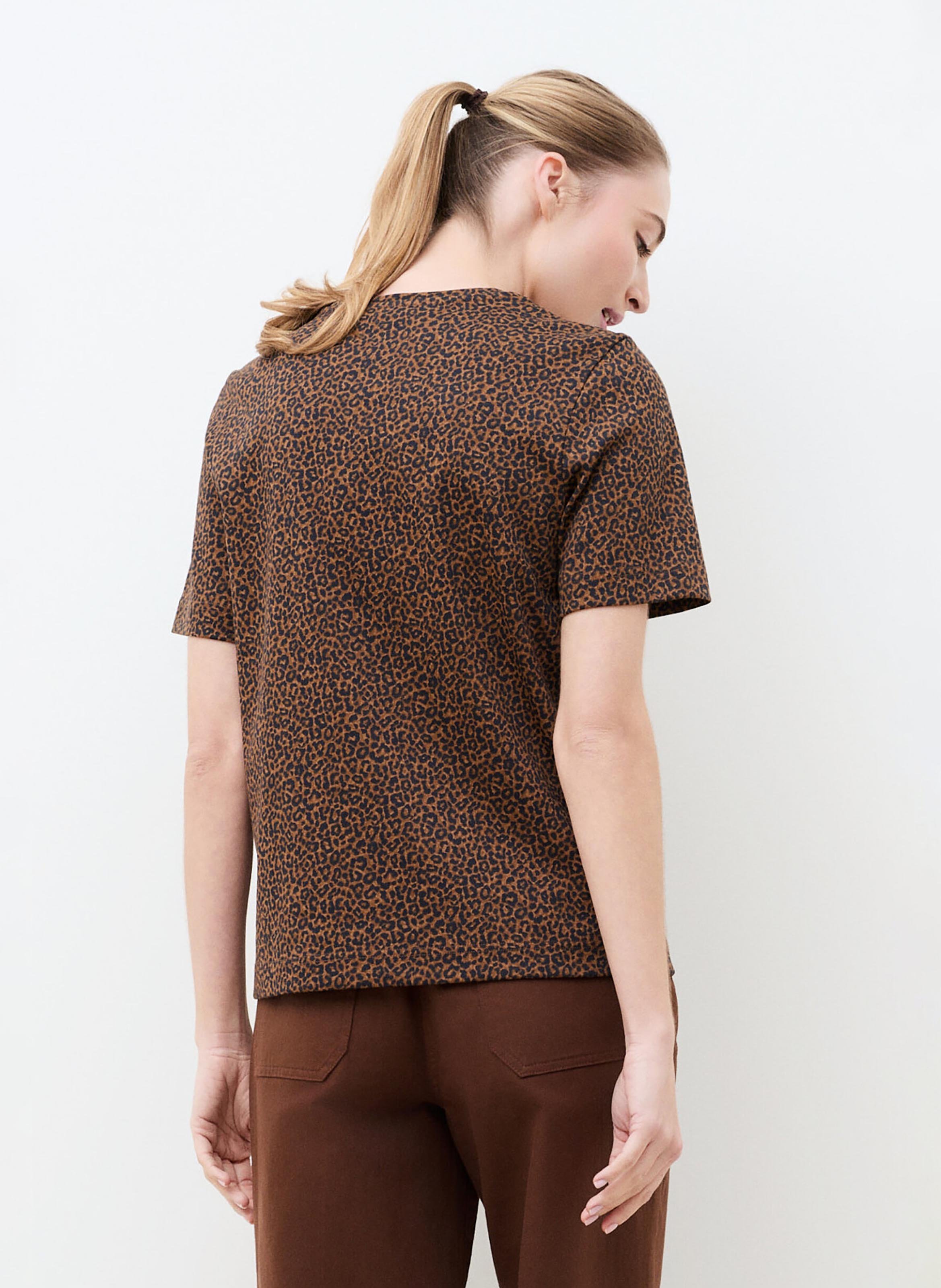 Camiseta con cuello redondo  CAROLL Marron