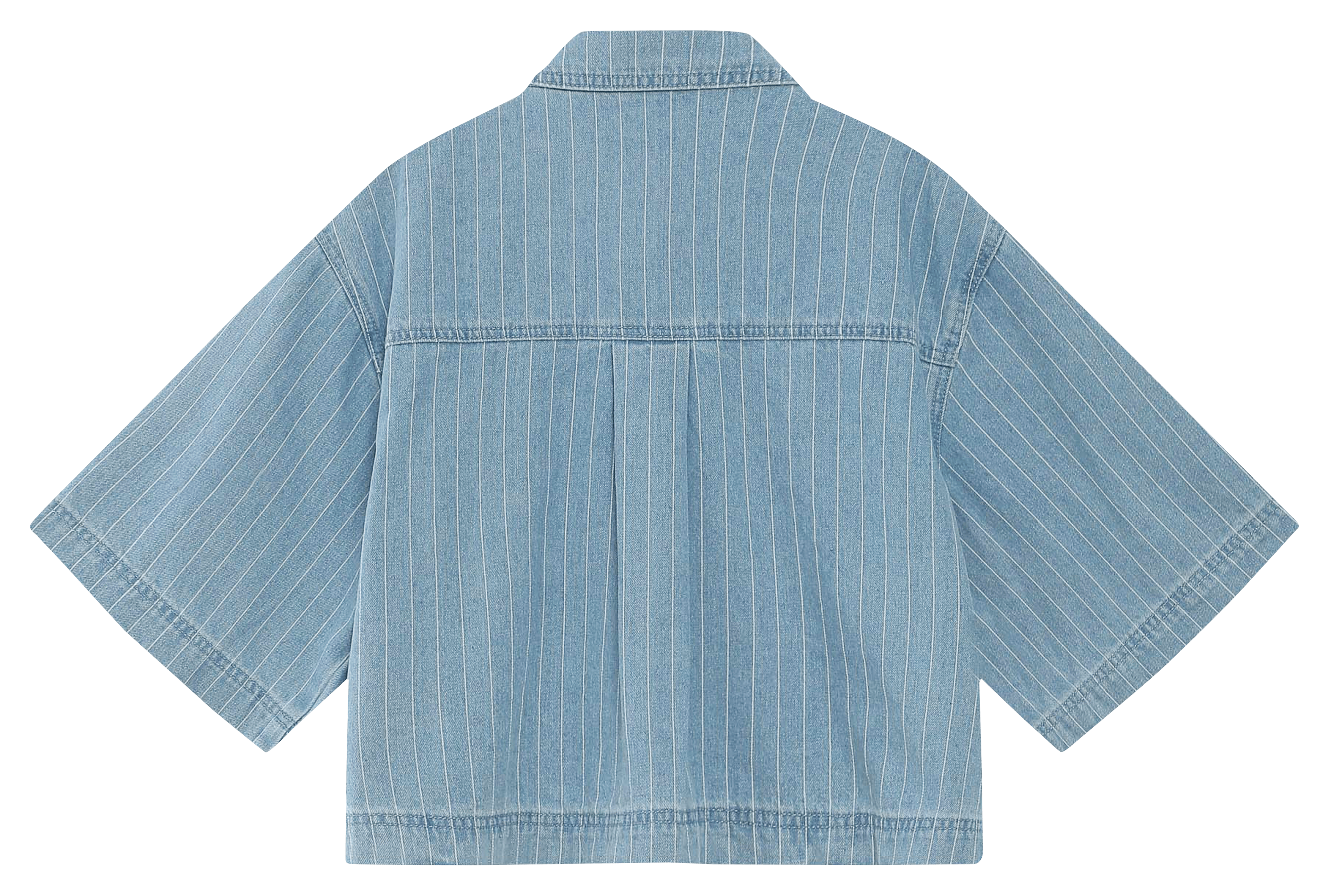 Oversized Striped Denim Shirt GRACE ET MILA Blue
