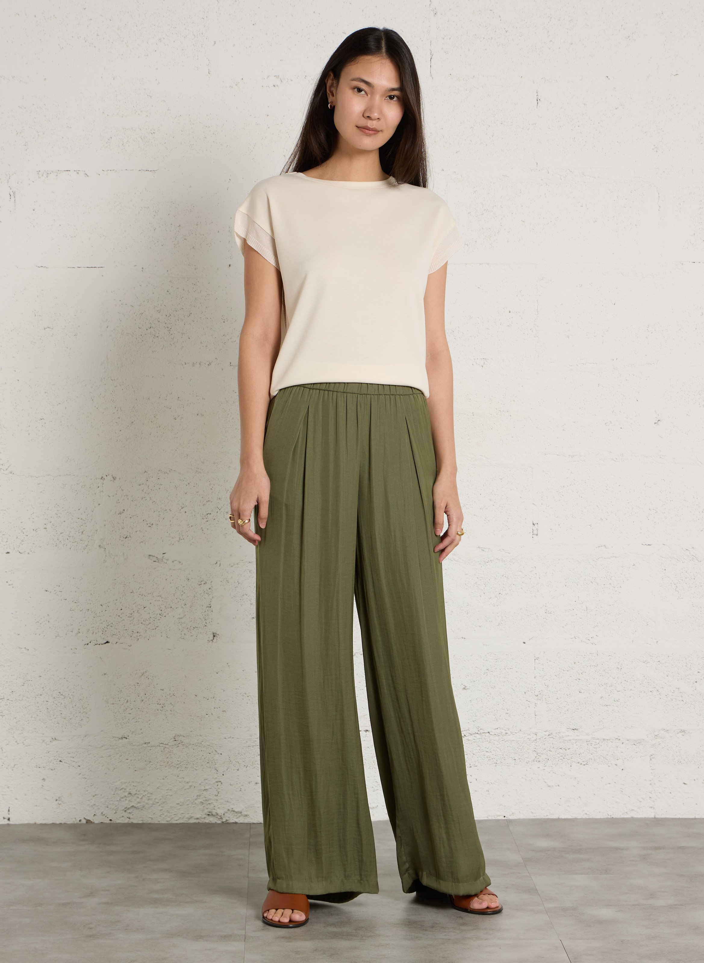 Tee-shirt col rond MAISON 123 Beige