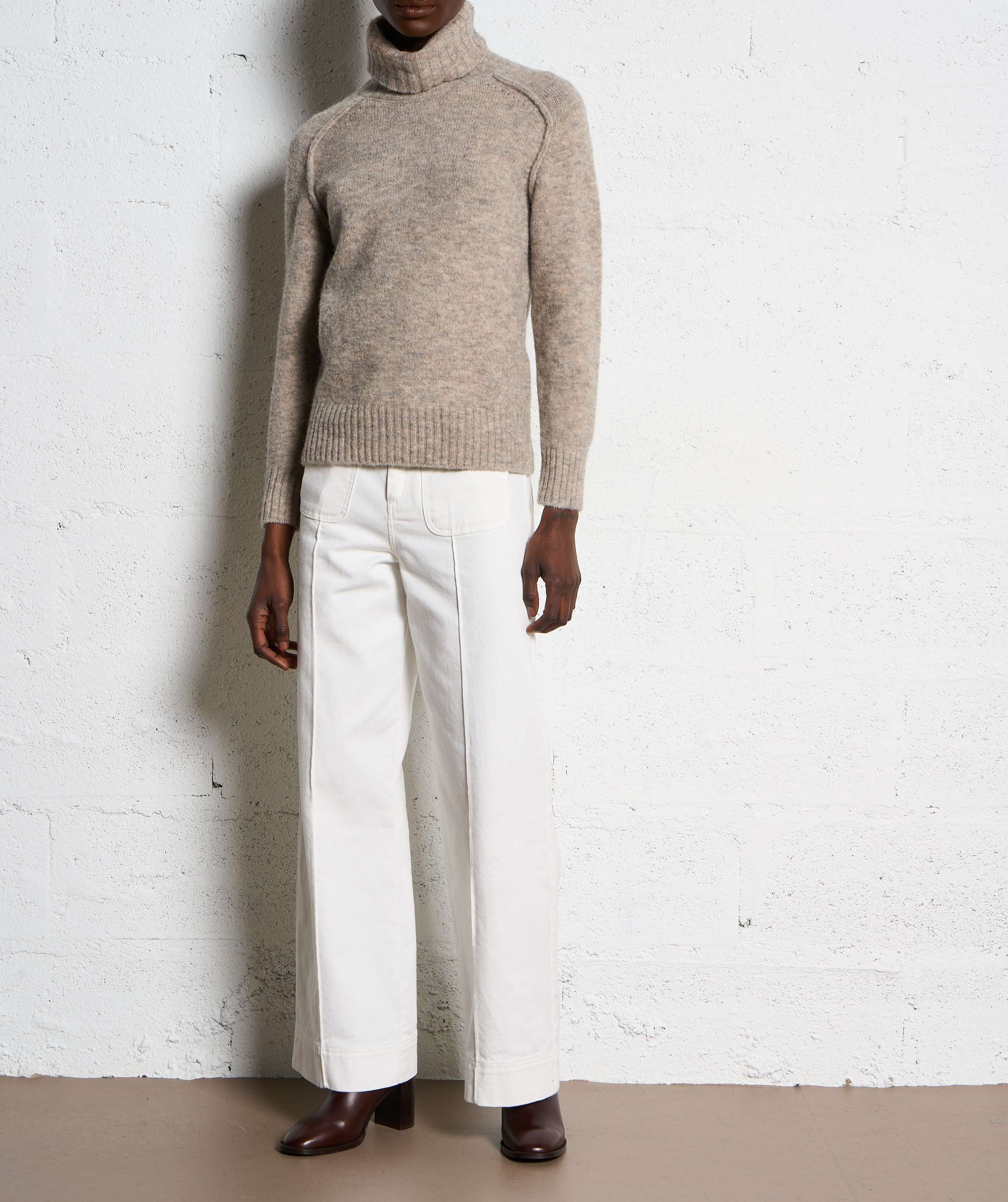 Weit geschnittene Jeans - aus Baumwolle SOEUR Weiss