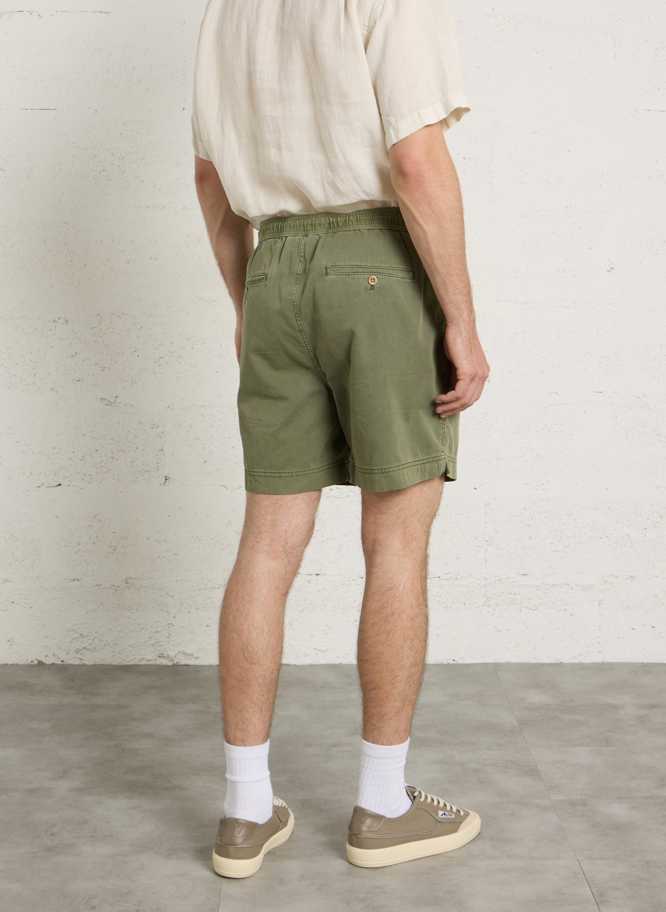 Elasticated cotton shorts GANT Green
