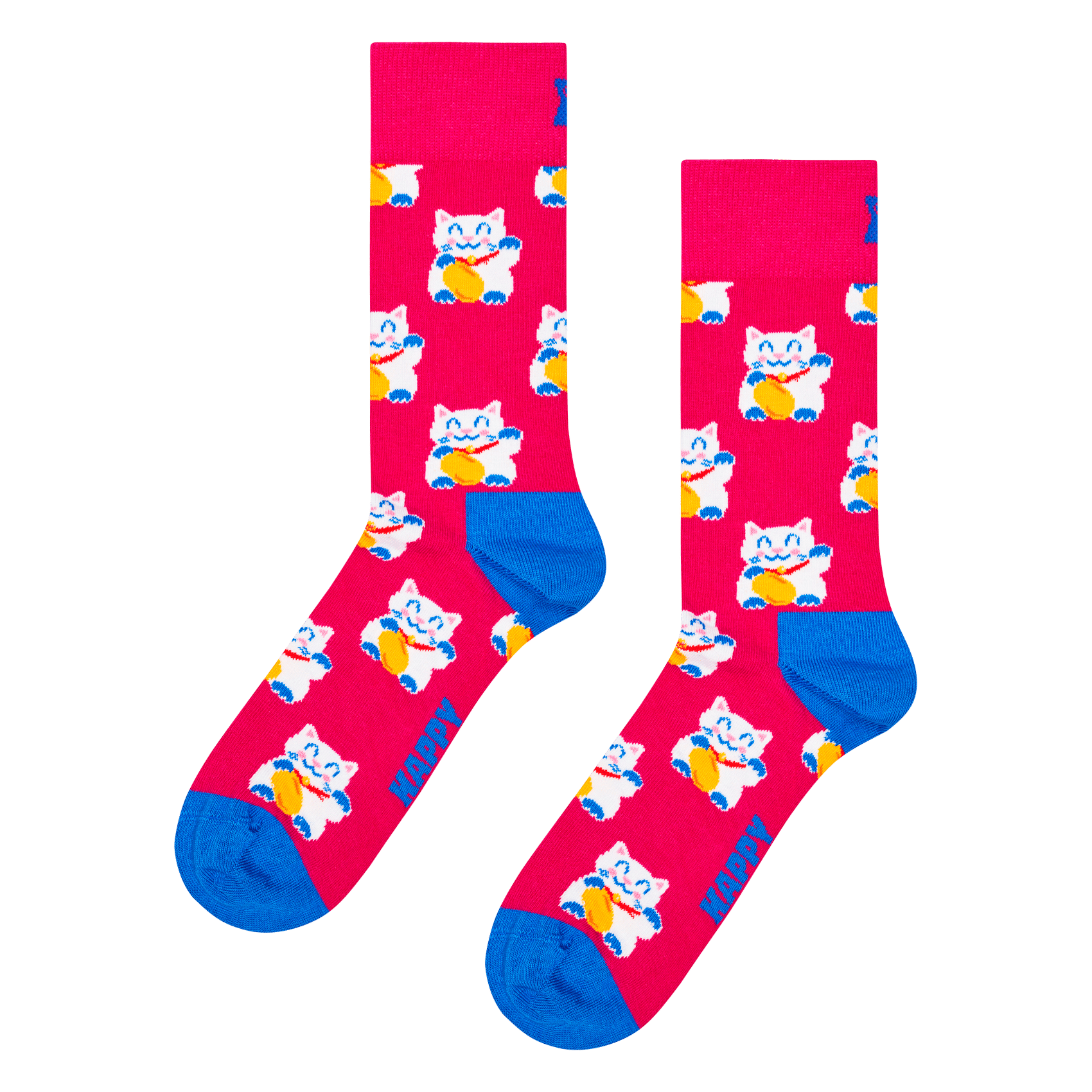 Sokken met motiefje - katoenblend HAPPY SOCKS Roze