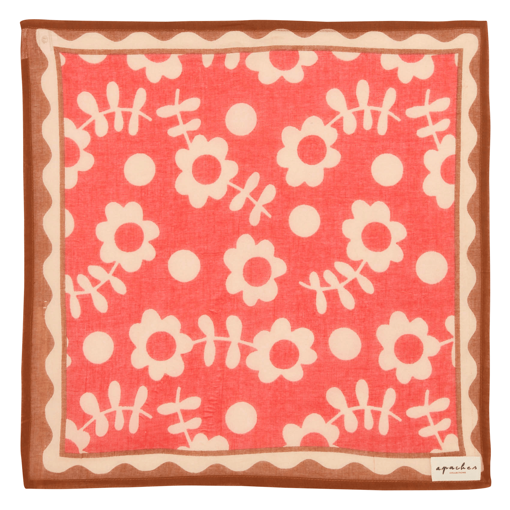 Baumwolltuch mit Print APACHES COLLECTIONS Rot